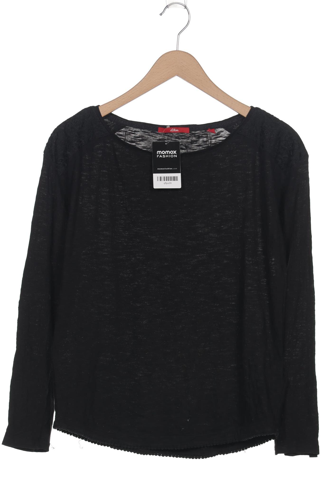 

s.Oliver Damen Langarmshirt, schwarz, Gr. 36