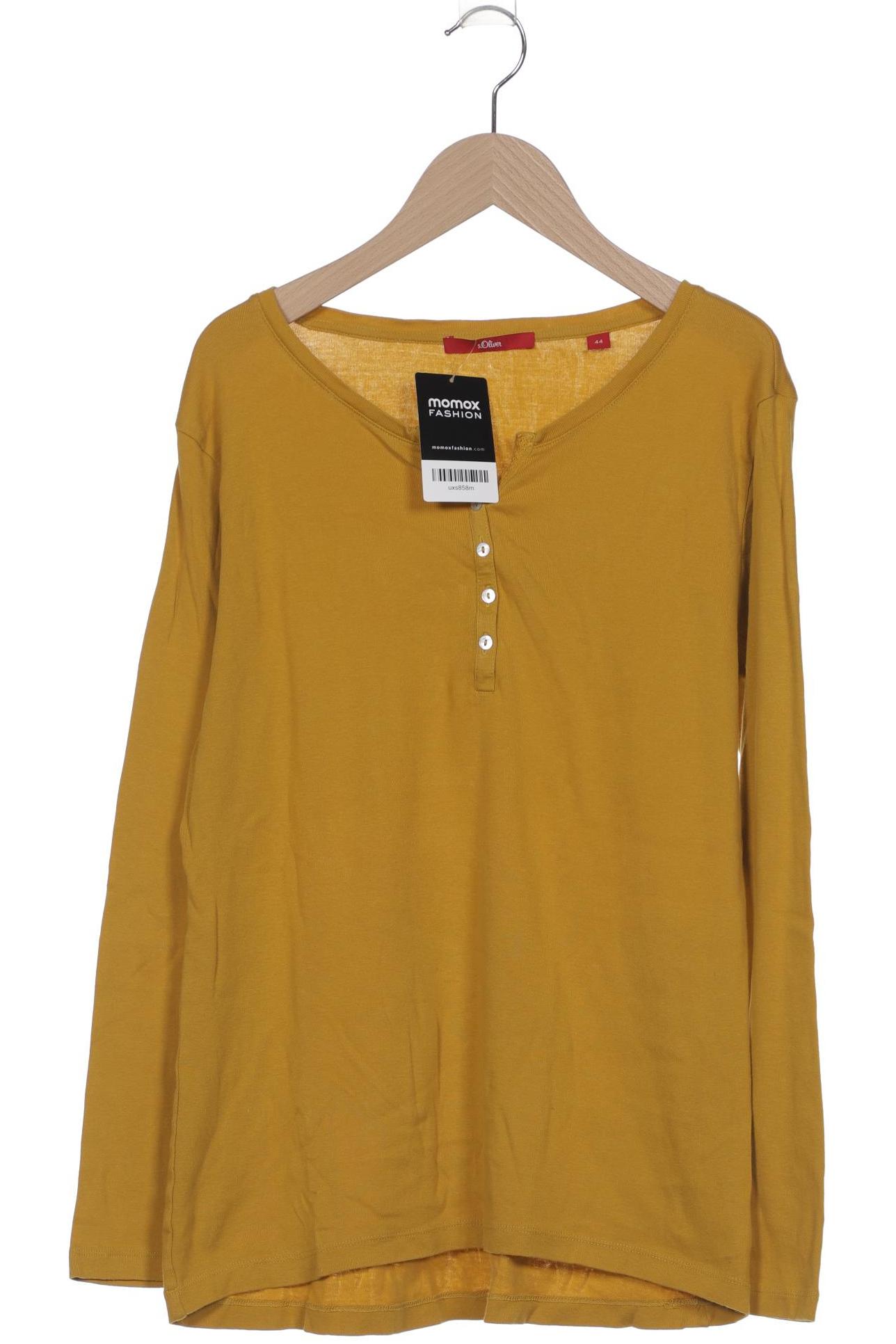 

s.Oliver Damen Langarmshirt, gelb, Gr. 44