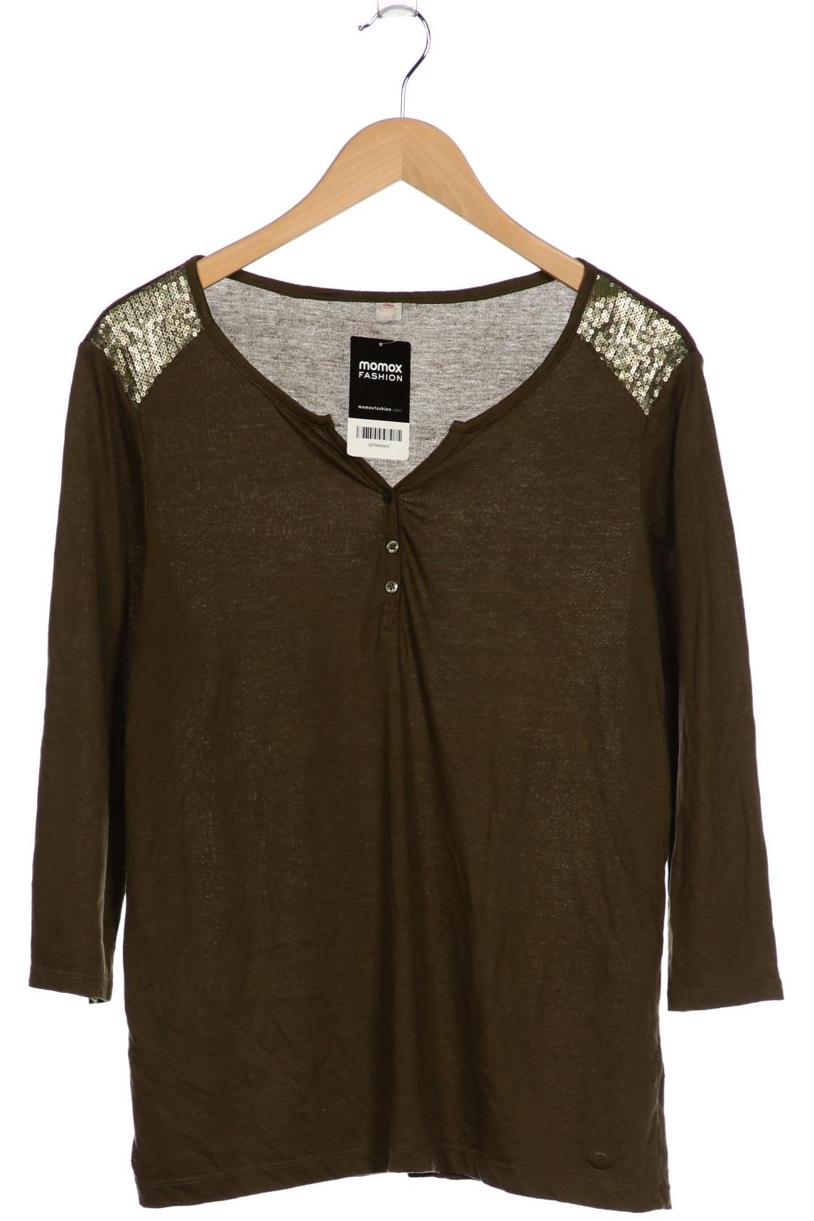 

s.Oliver Damen Langarmshirt, grün, Gr. 40