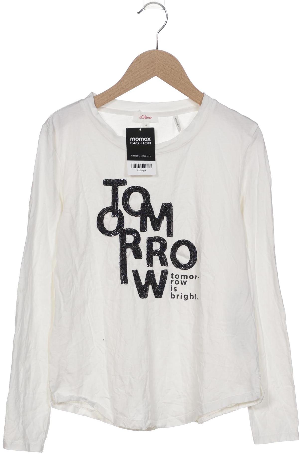 

s.Oliver Damen Langarmshirt, weiß, Gr. 34