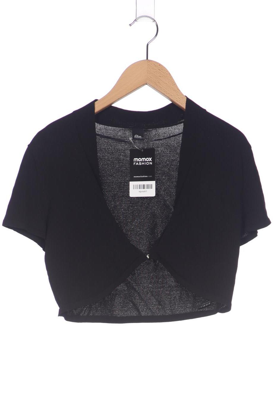 

s.Oliver Damen Strickjacke, schwarz, Gr. 38