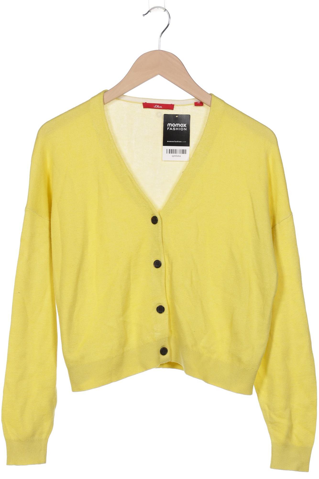 

s.Oliver Damen Strickjacke, gelb, Gr. 36