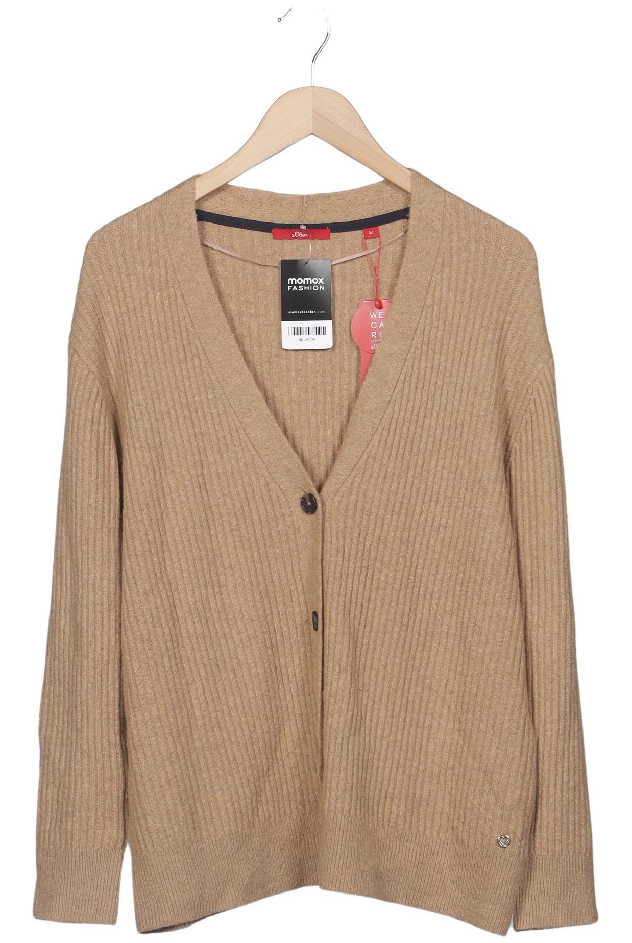 

s.Oliver Damen Strickjacke, beige, Gr. 44