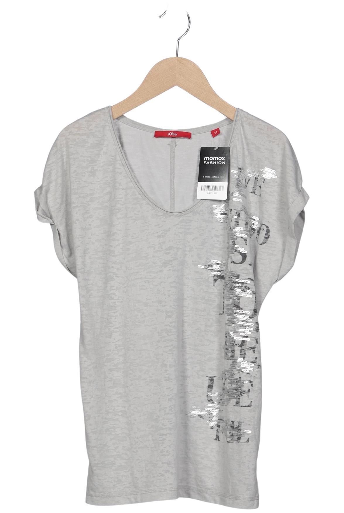 

s.Oliver Damen T-Shirt, grau, Gr. 34
