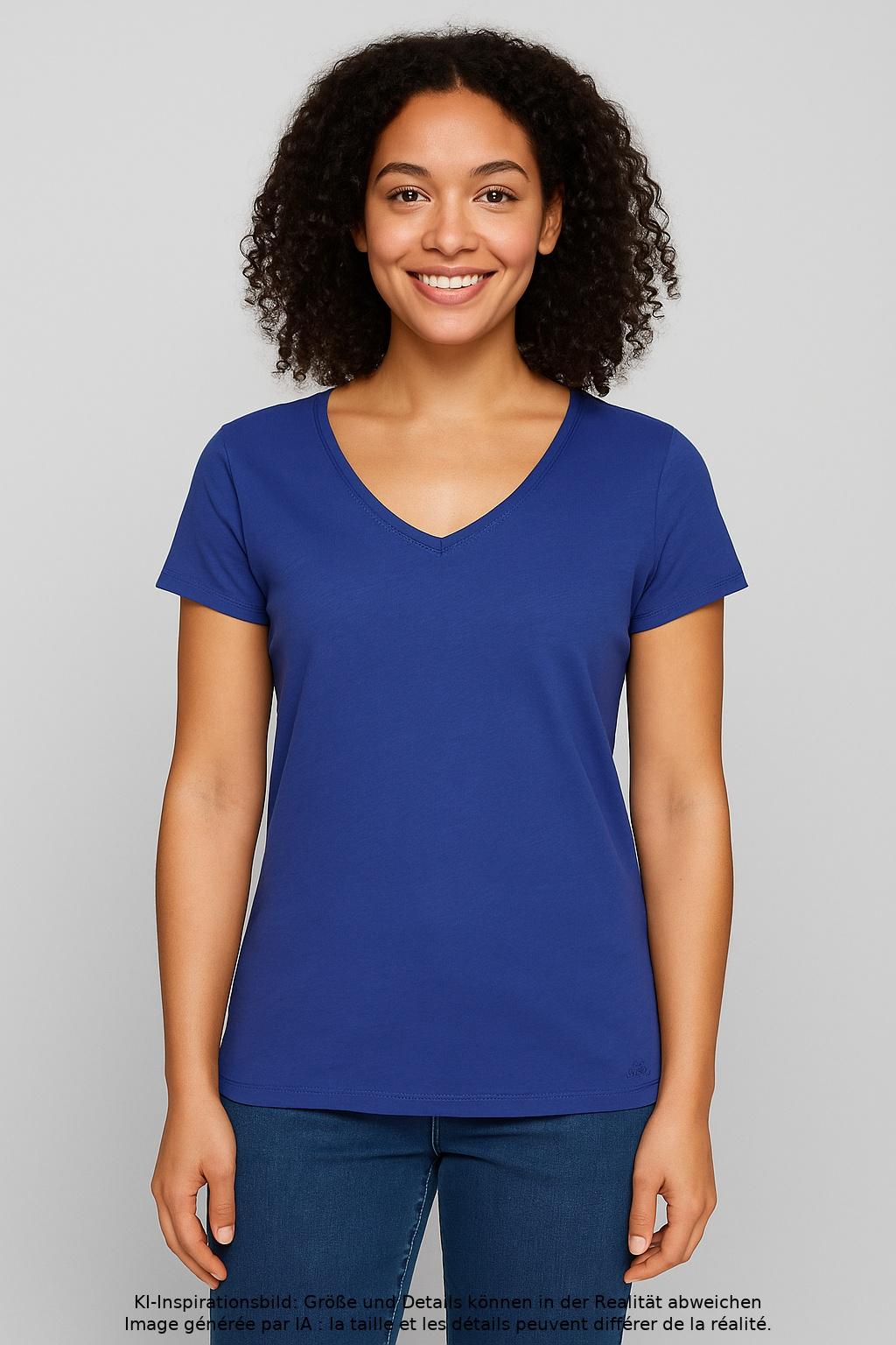 

s.Oliver Damen T-Shirt, blau, Gr. 38