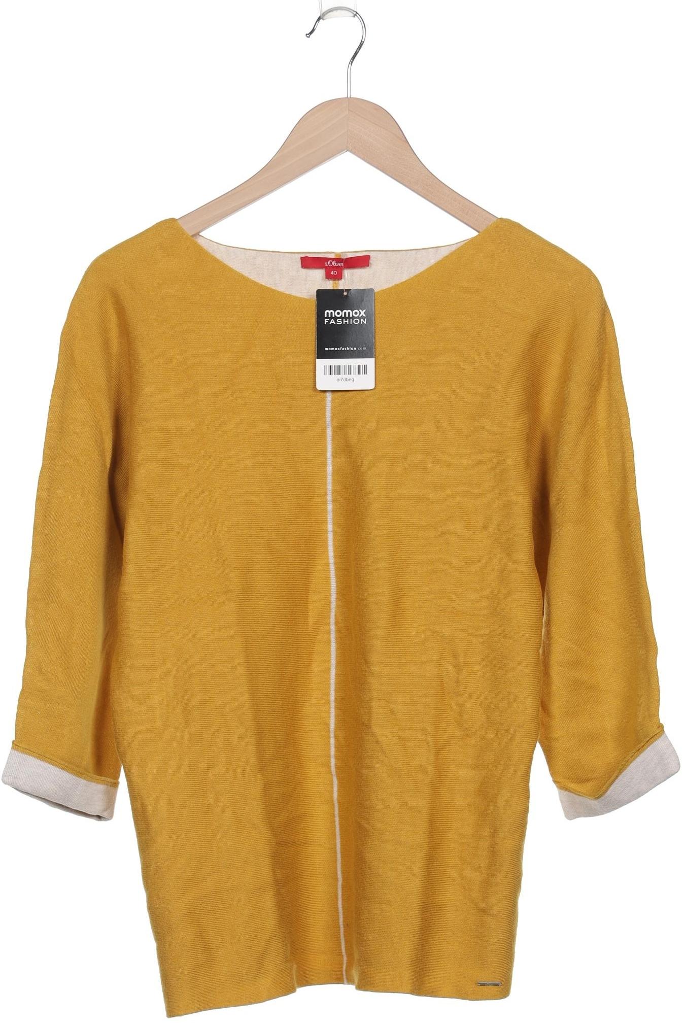 

s.Oliver Damen Pullover, gelb, Gr. 40