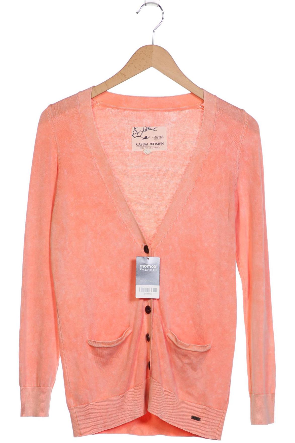 

s.Oliver Damen Strickjacke, orange, Gr. 36