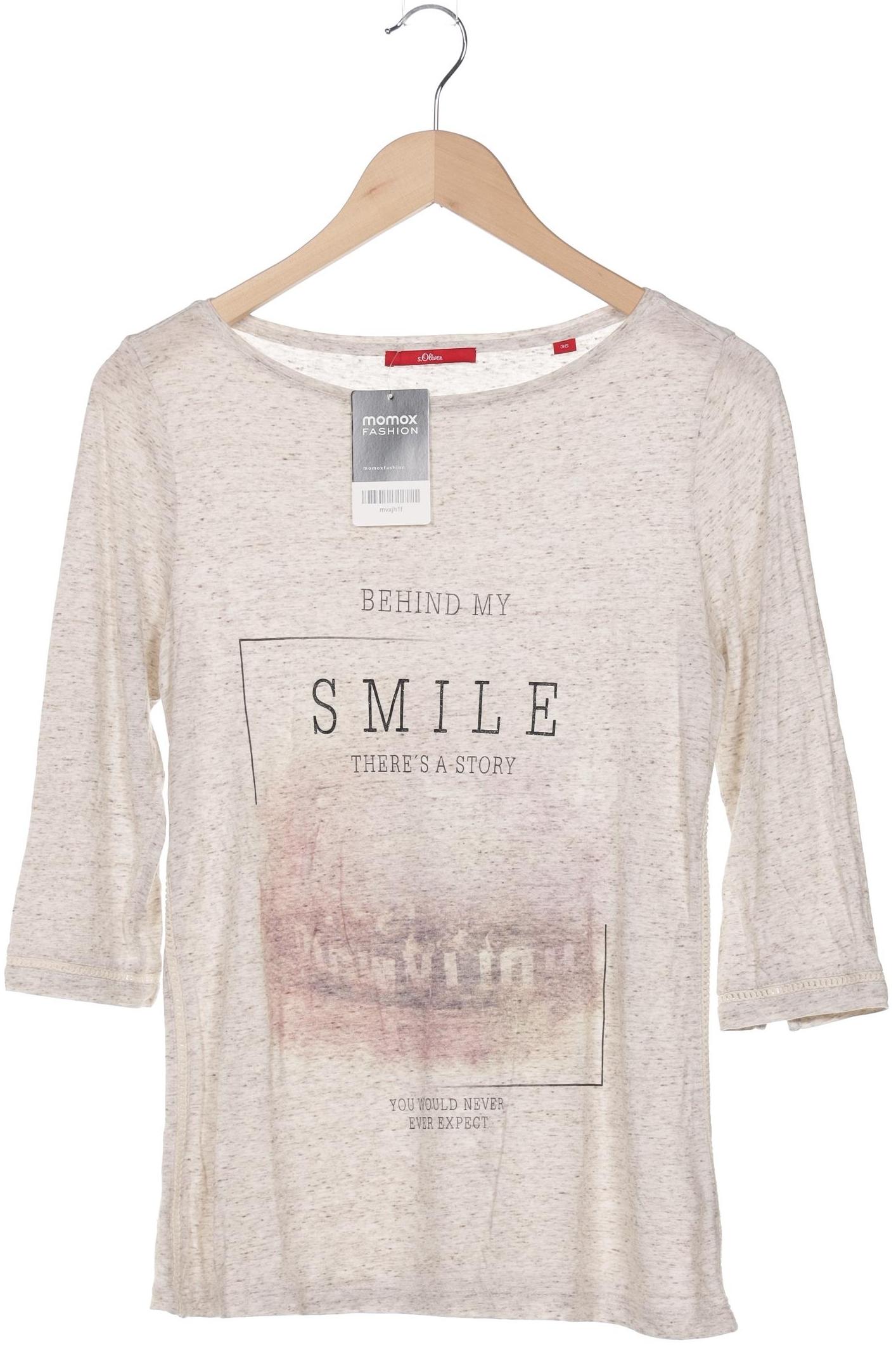 

s.Oliver Damen Langarmshirt, beige, Gr. 36