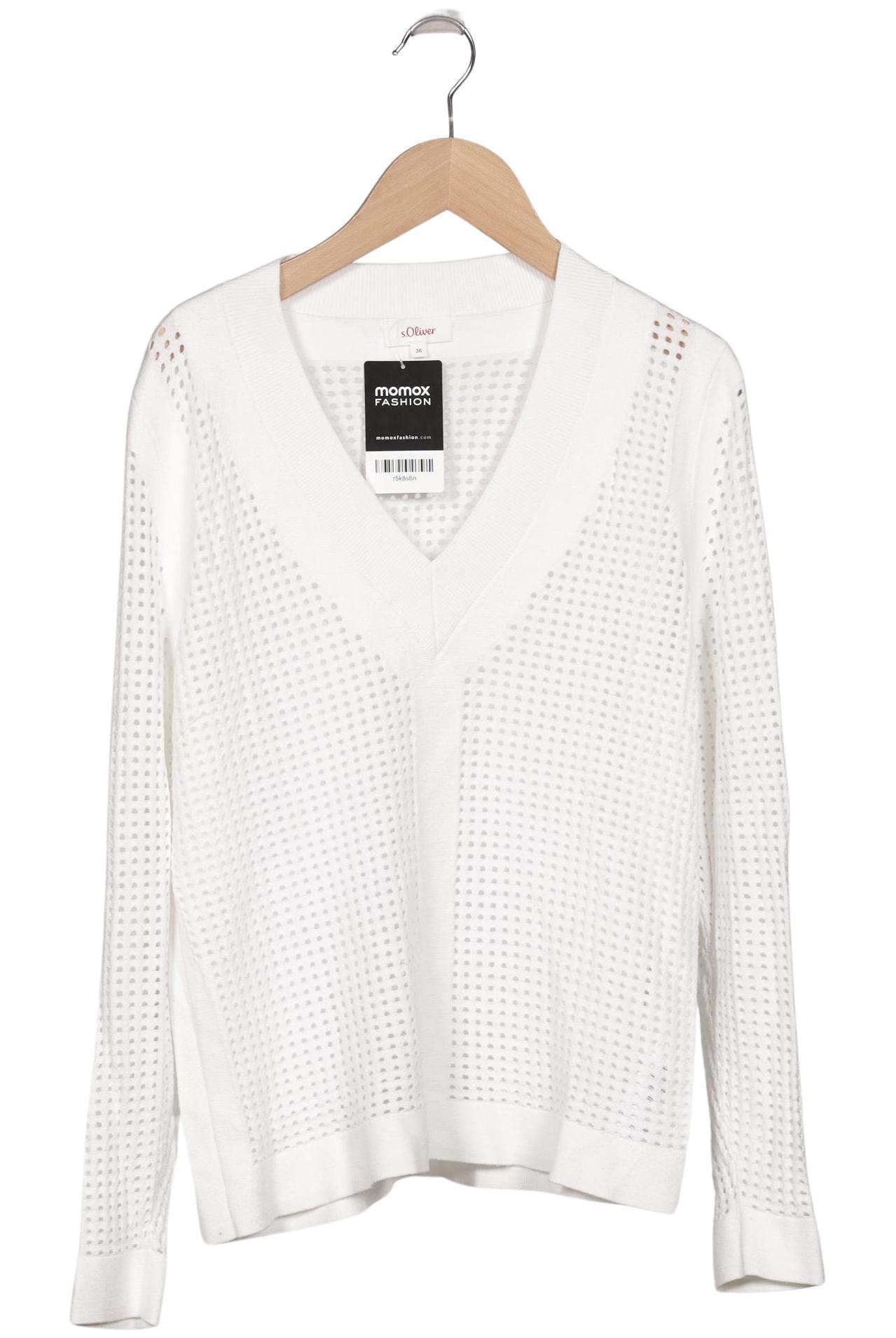 

s.Oliver Damen Pullover, weiß, Gr. 36