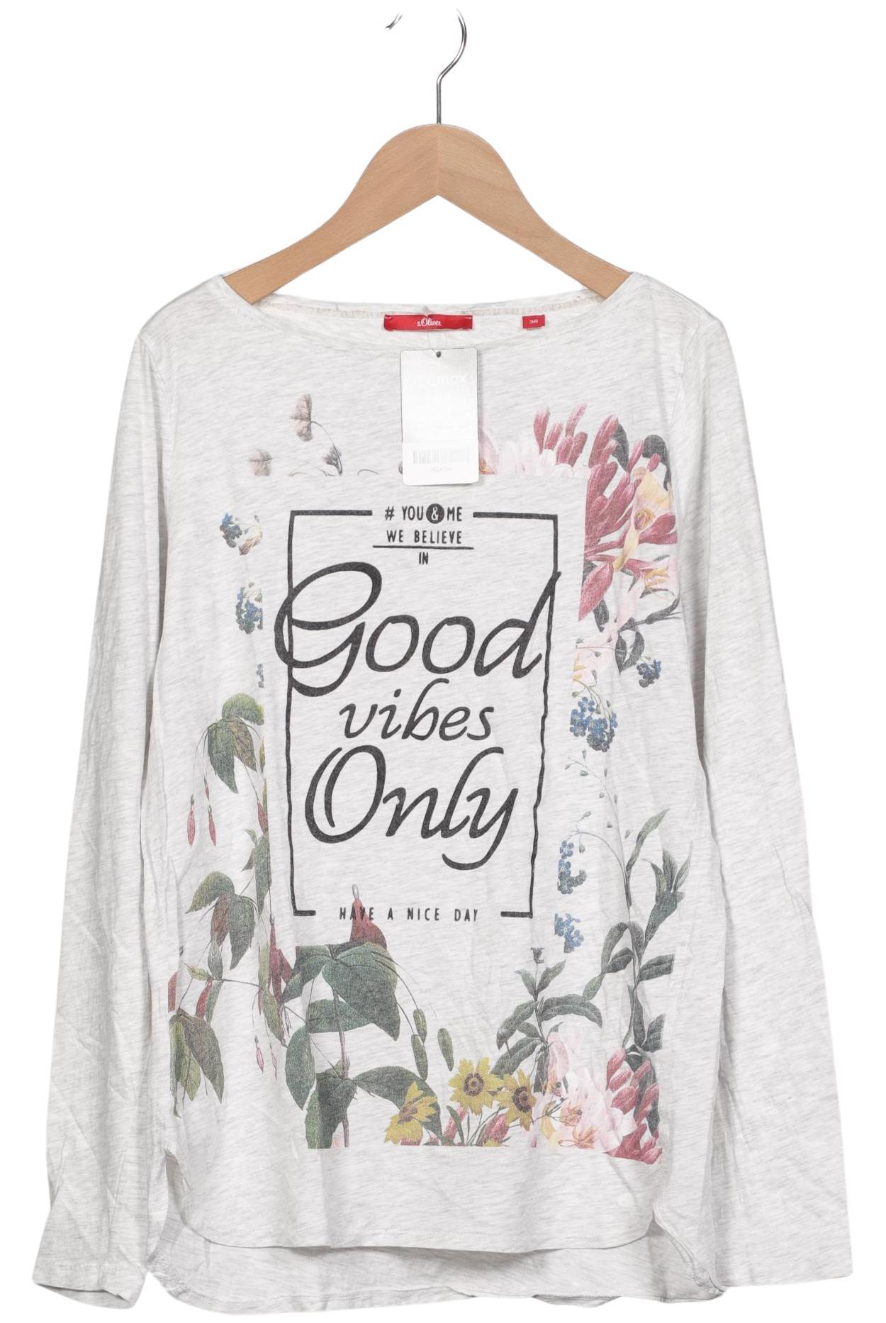 

s.Oliver Damen Langarmshirt, grau, Gr. 36