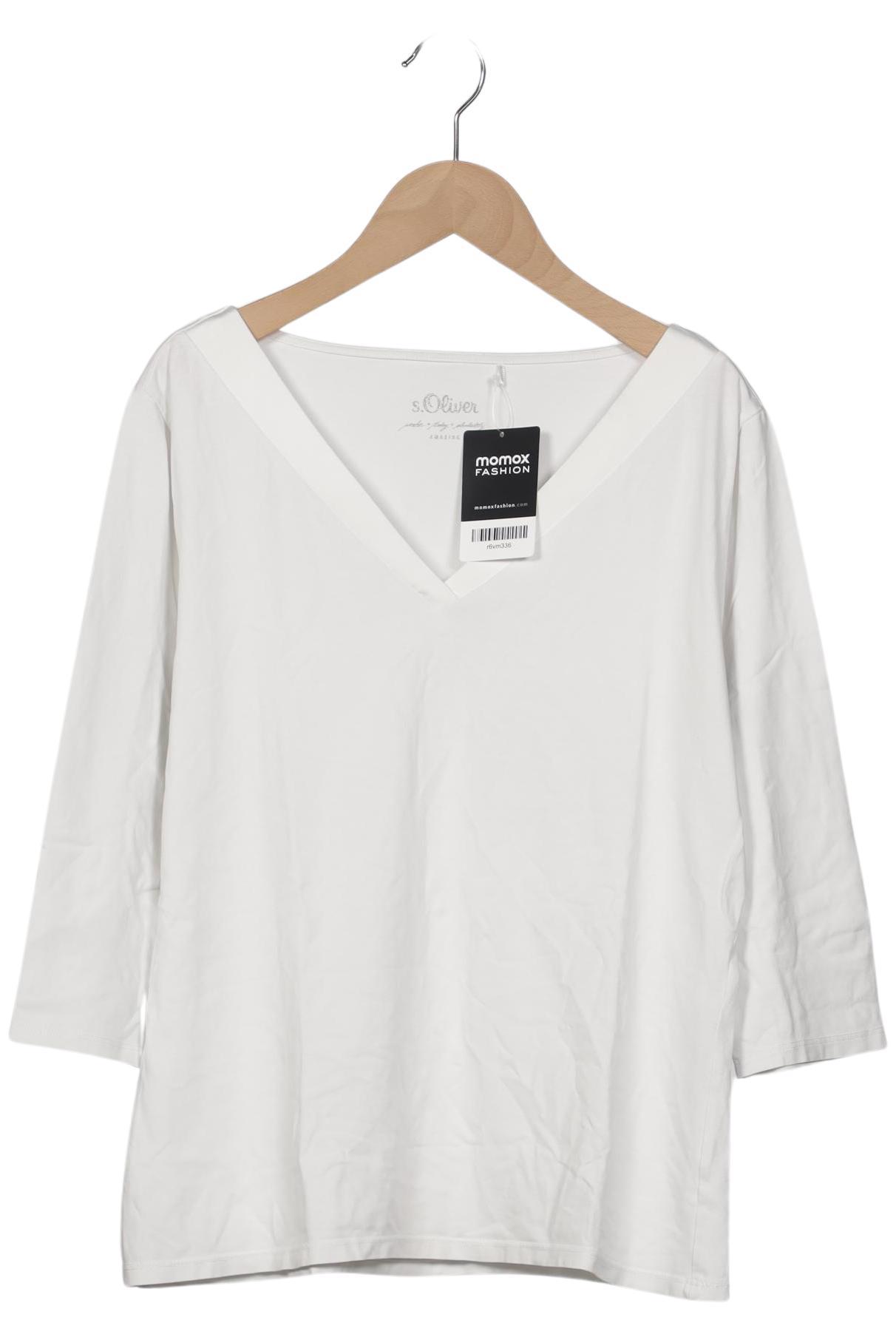 

s.Oliver Damen Langarmshirt, weiß, Gr. 42