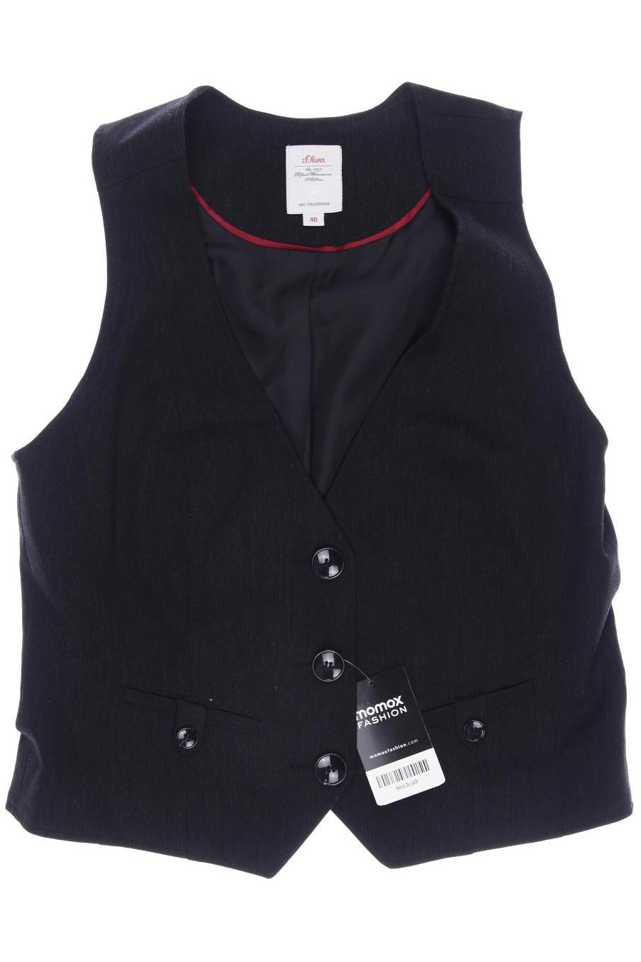 

s.Oliver Damen Weste, schwarz