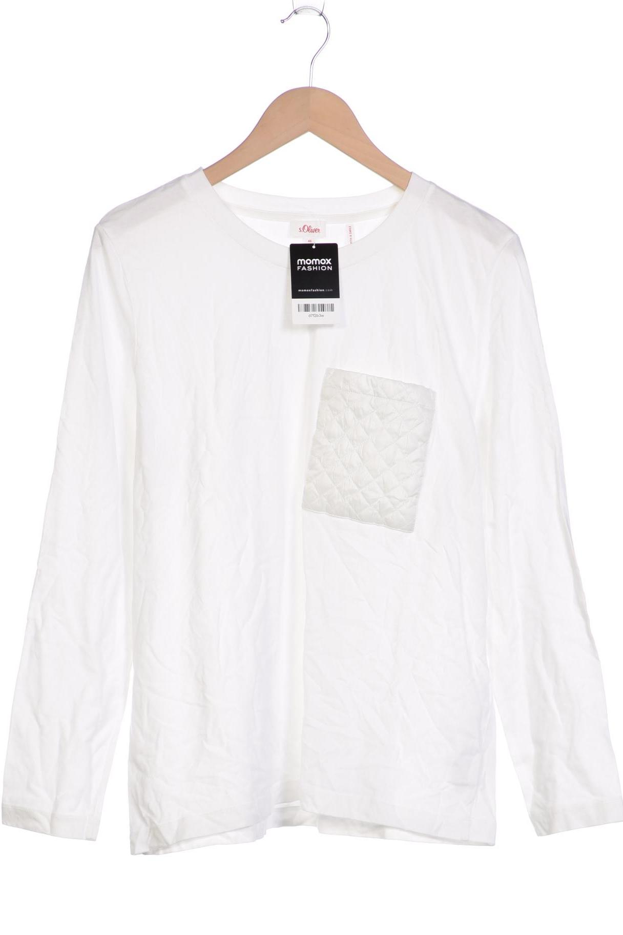

s.Oliver Damen Langarmshirt, cremeweiß