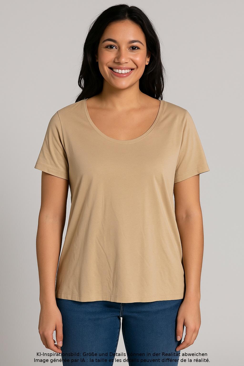 

s.Oliver Damen T-Shirt, beige, Gr. 46