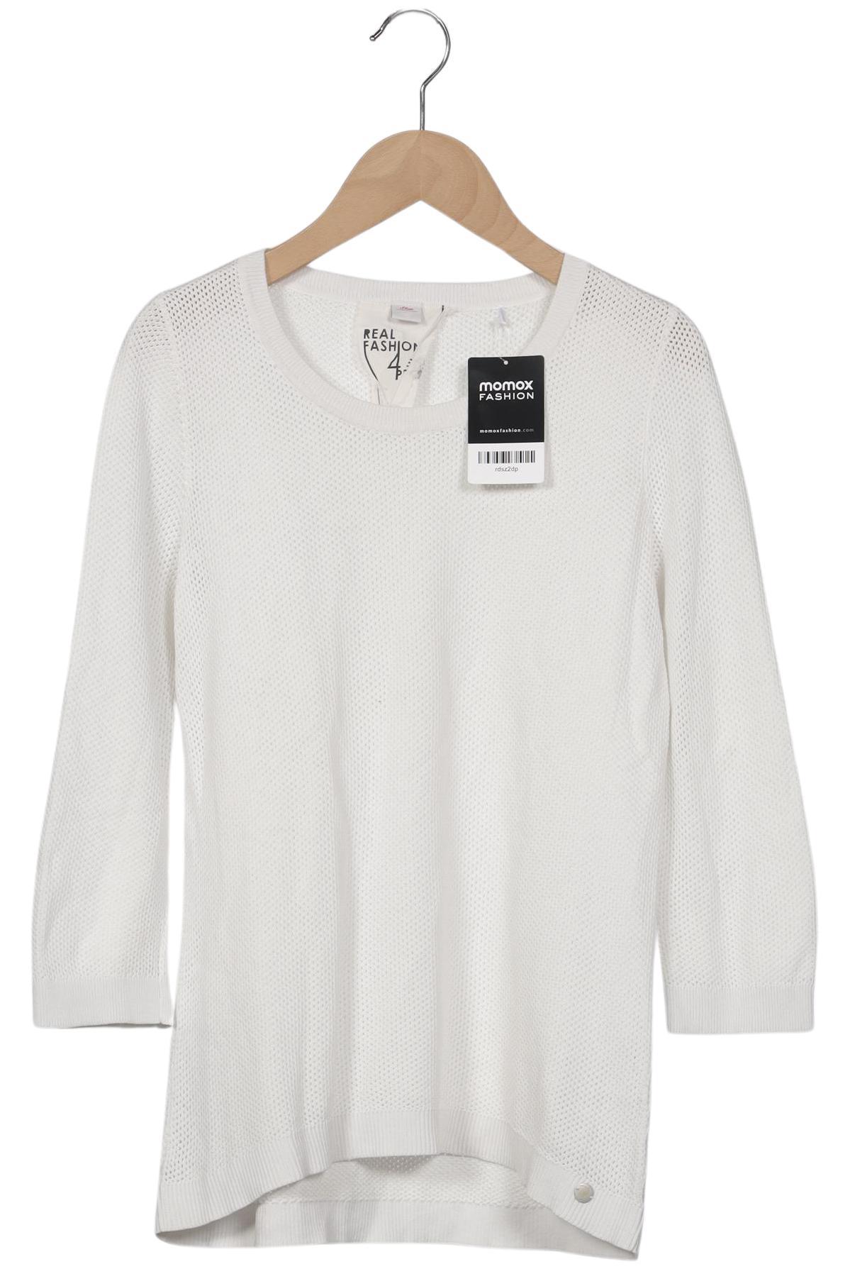 

s.Oliver Damen Pullover, weiß, Gr. 36