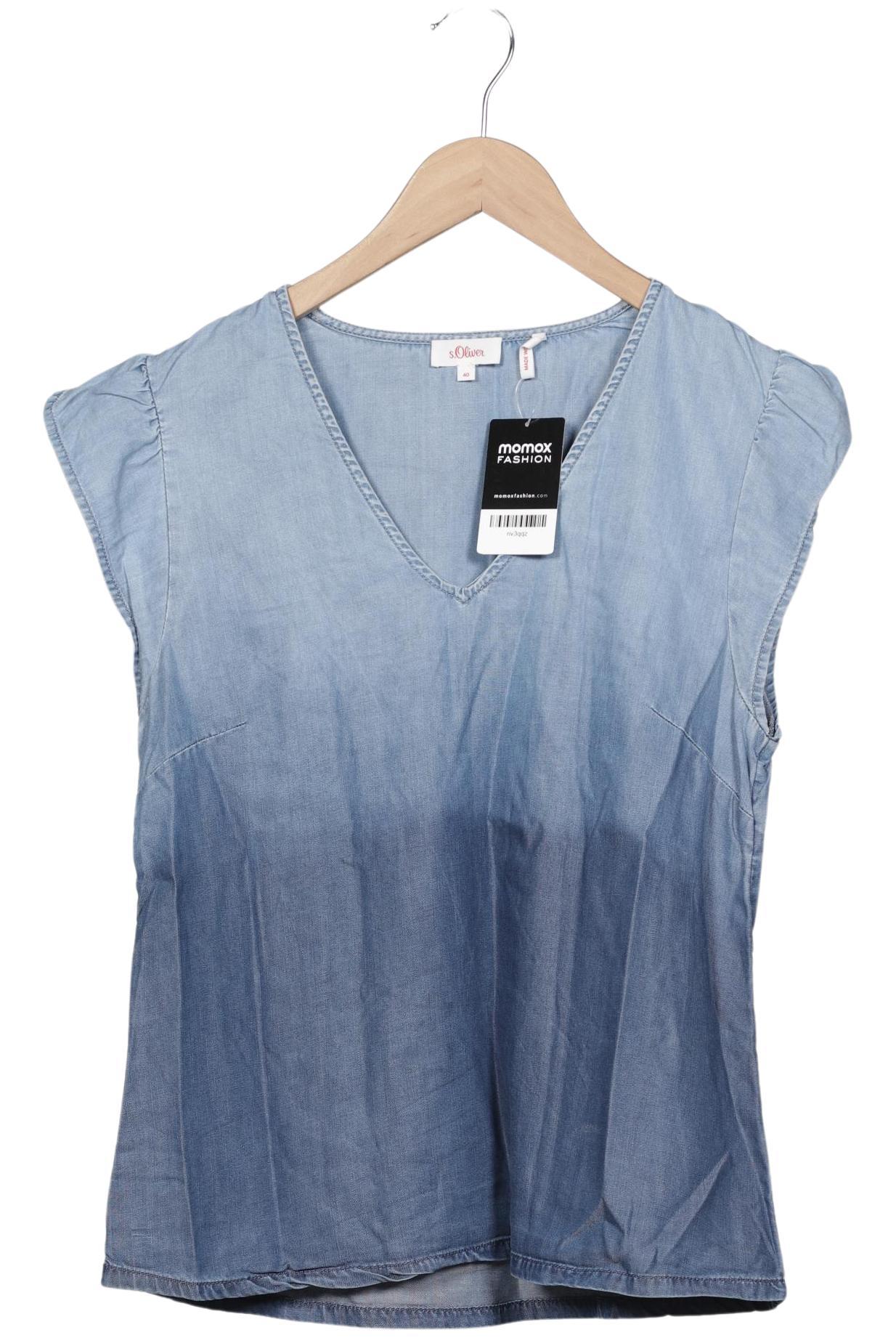 

s.Oliver Damen Bluse, blau, Gr. 40