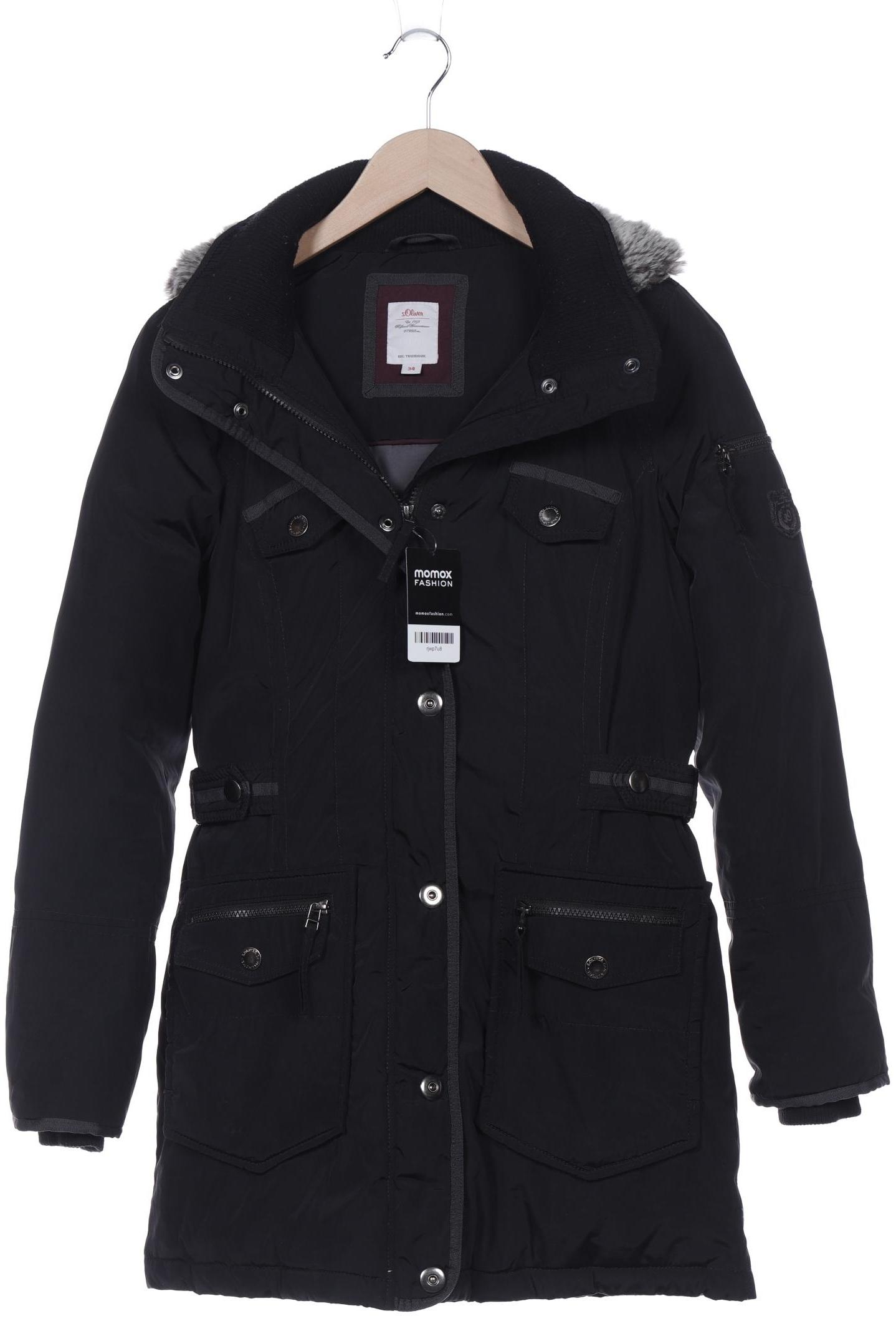

s.Oliver Damen Mantel, schwarz, Gr. 34
