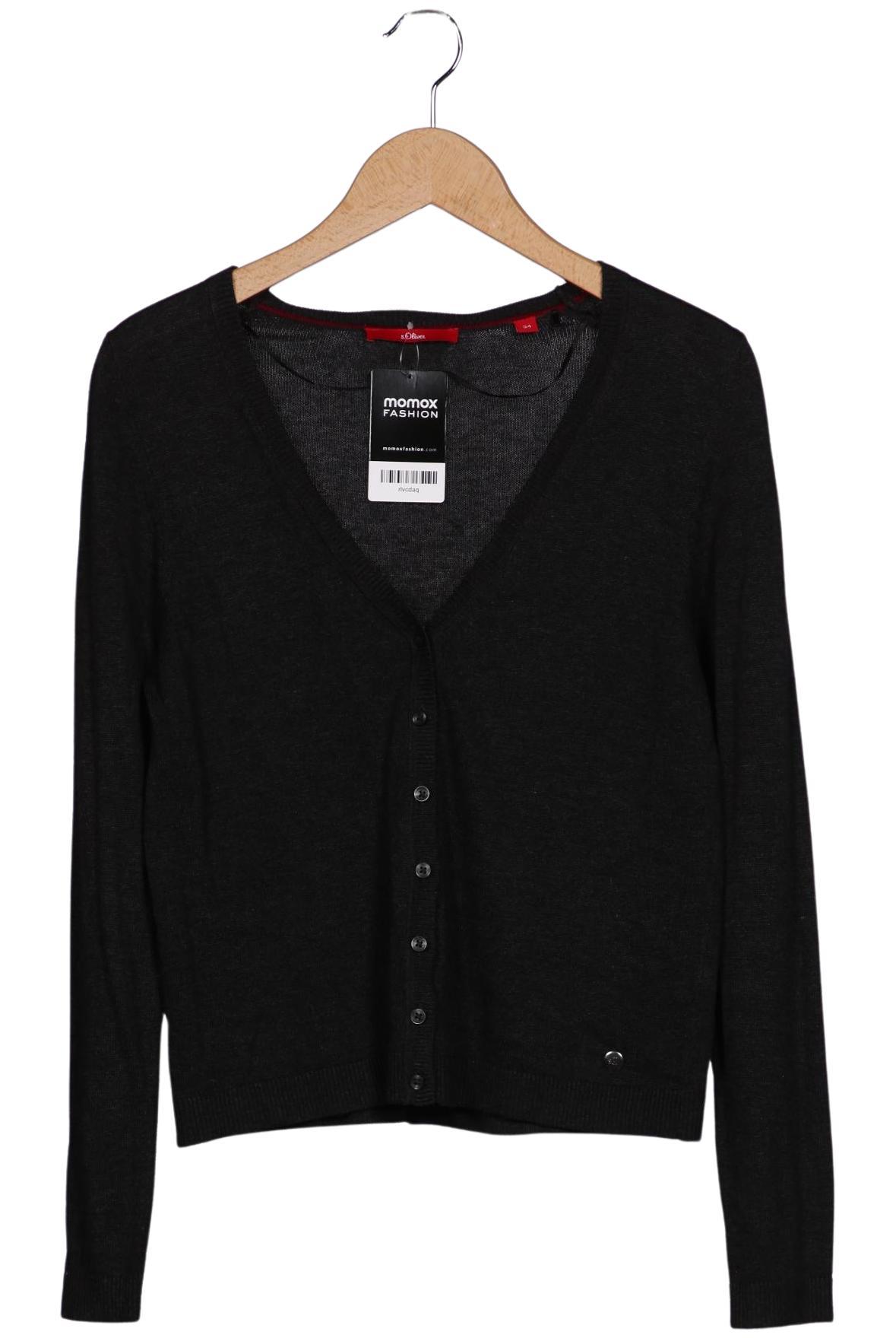 

s.Oliver Damen Strickjacke, schwarz, Gr. 34