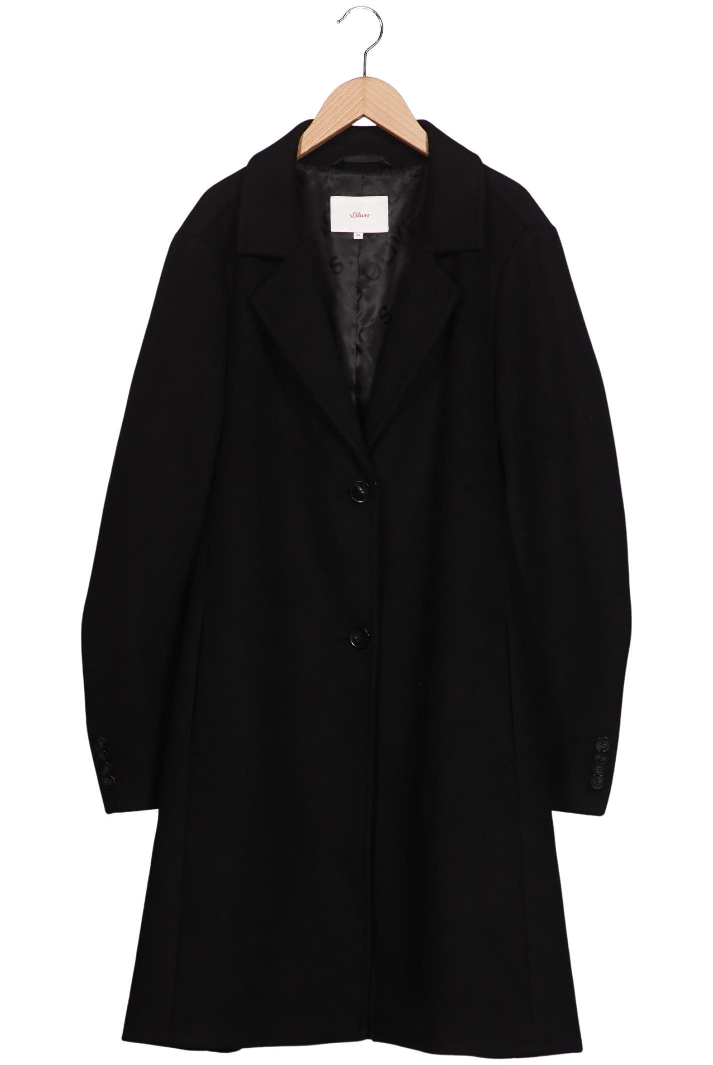 

s.Oliver Damen Mantel, schwarz, Gr. 44