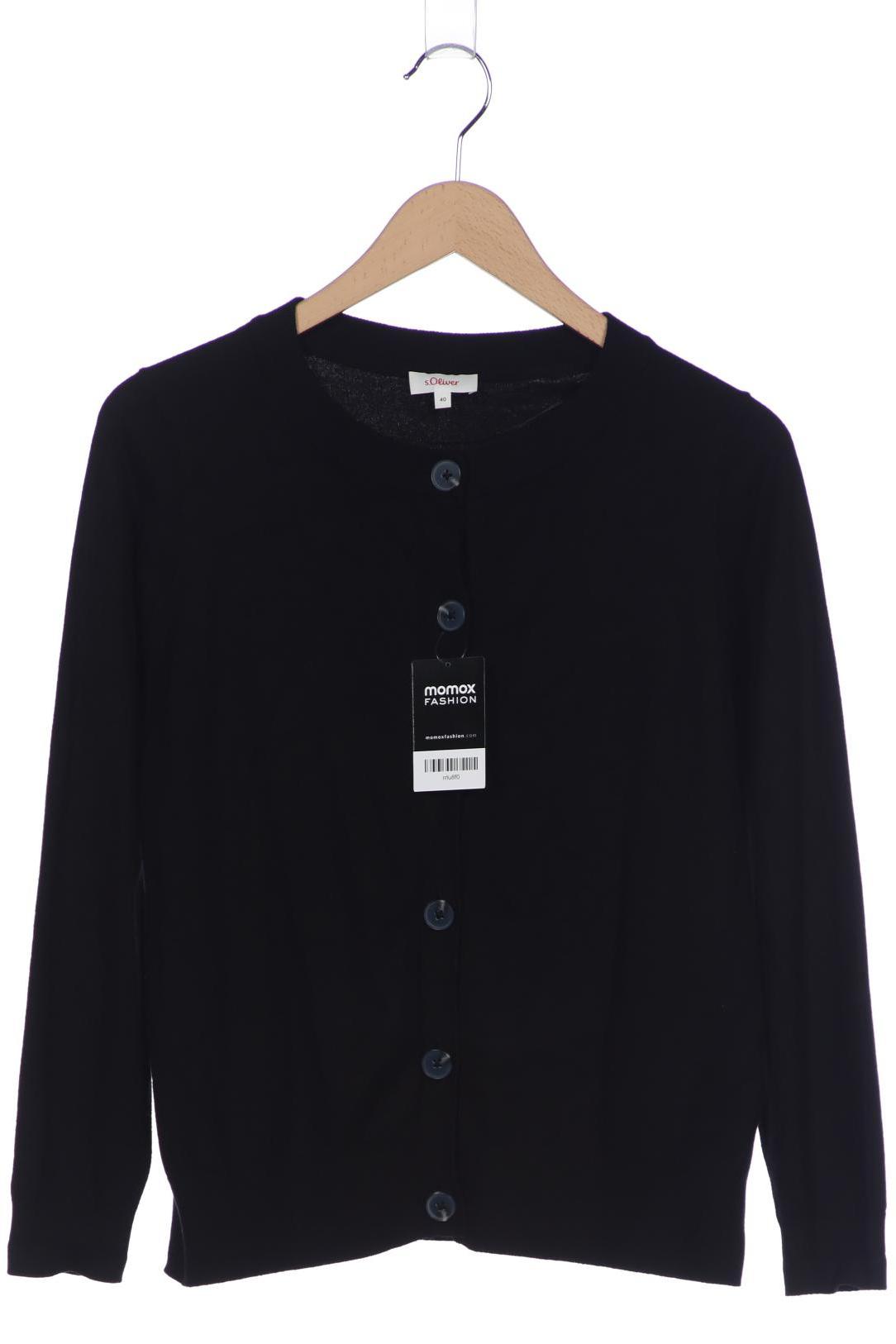 

s.Oliver Damen Strickjacke, schwarz, Gr. 40