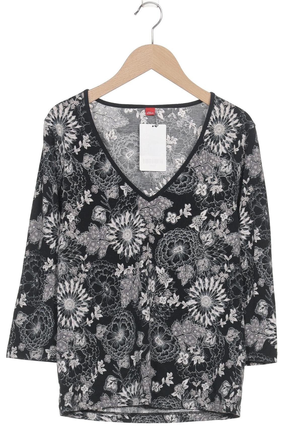 

s.Oliver Damen Langarmshirt, schwarz, Gr. 38