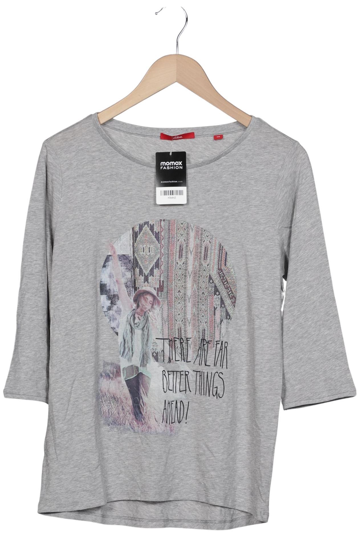 

s.Oliver Damen Langarmshirt, grau, Gr. 38