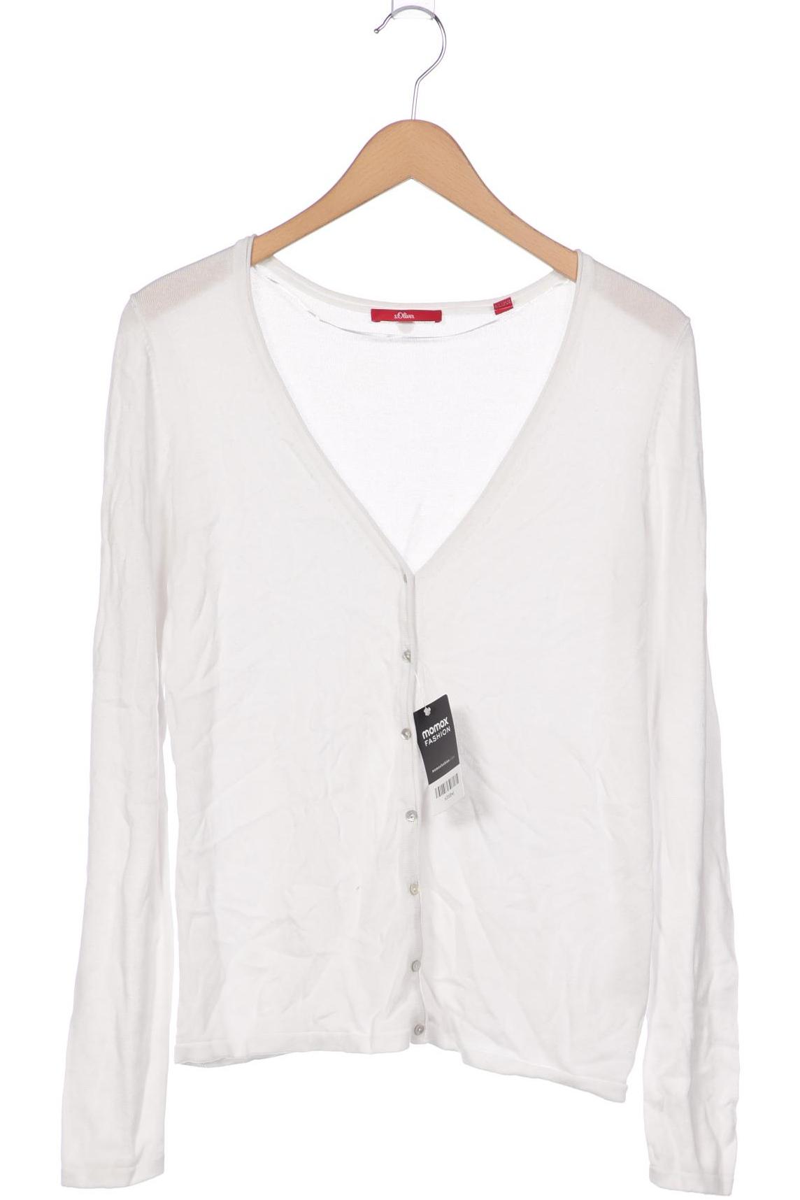 

s.Oliver Damen Strickjacke, weiß, Gr. 40
