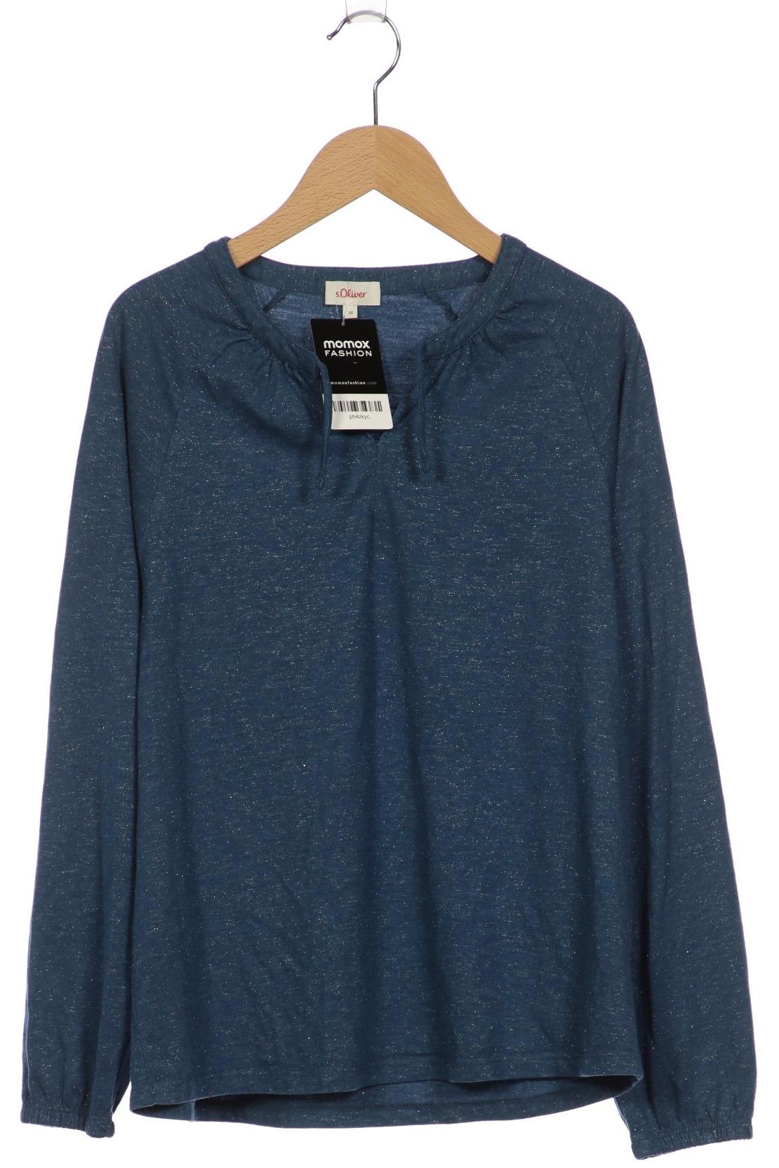 

s.Oliver Damen Langarmshirt, blau, Gr. 36