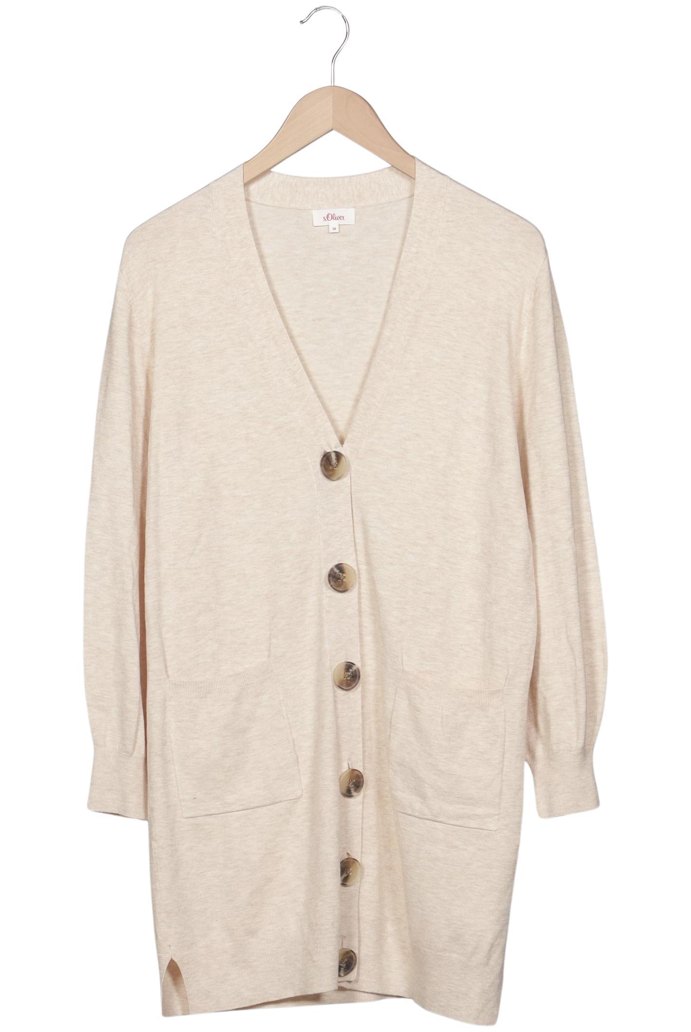 

s.Oliver Damen Strickjacke, beige, Gr. 38