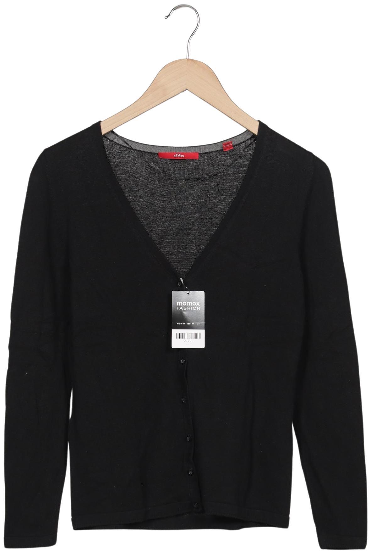 

s.Oliver Damen Strickjacke, schwarz, Gr. 38