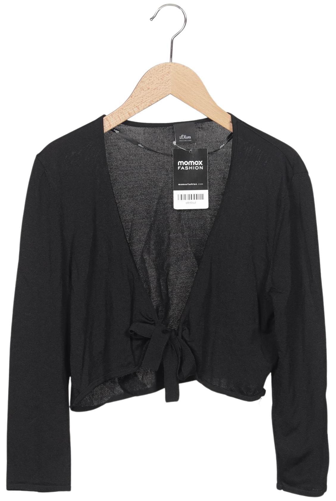 

s.Oliver Damen Strickjacke, schwarz, Gr. 40