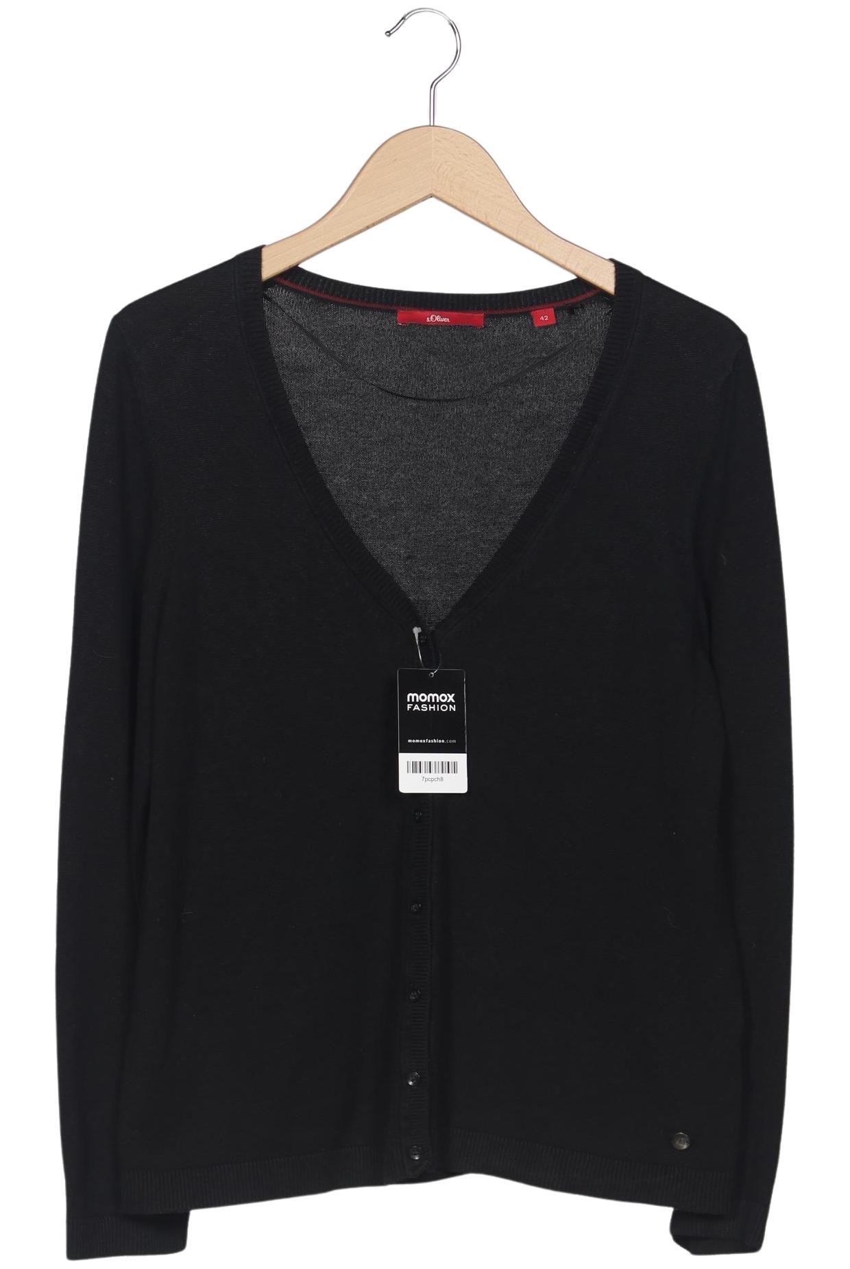 

s.Oliver Damen Strickjacke, schwarz, Gr. 42