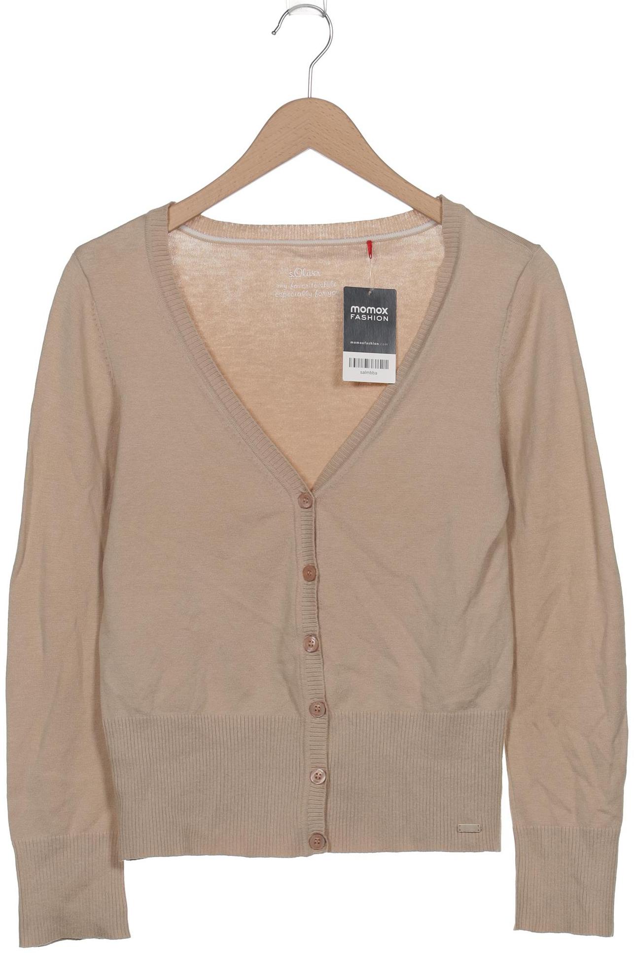 

s.Oliver Damen Strickjacke, beige, Gr. 38