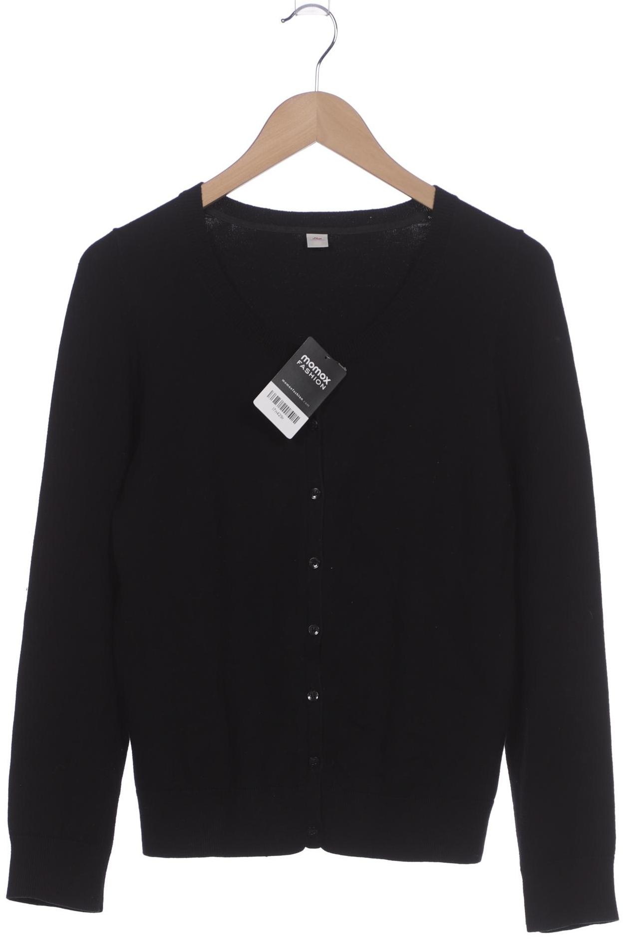 

s.Oliver Damen Strickjacke, schwarz, Gr. 38