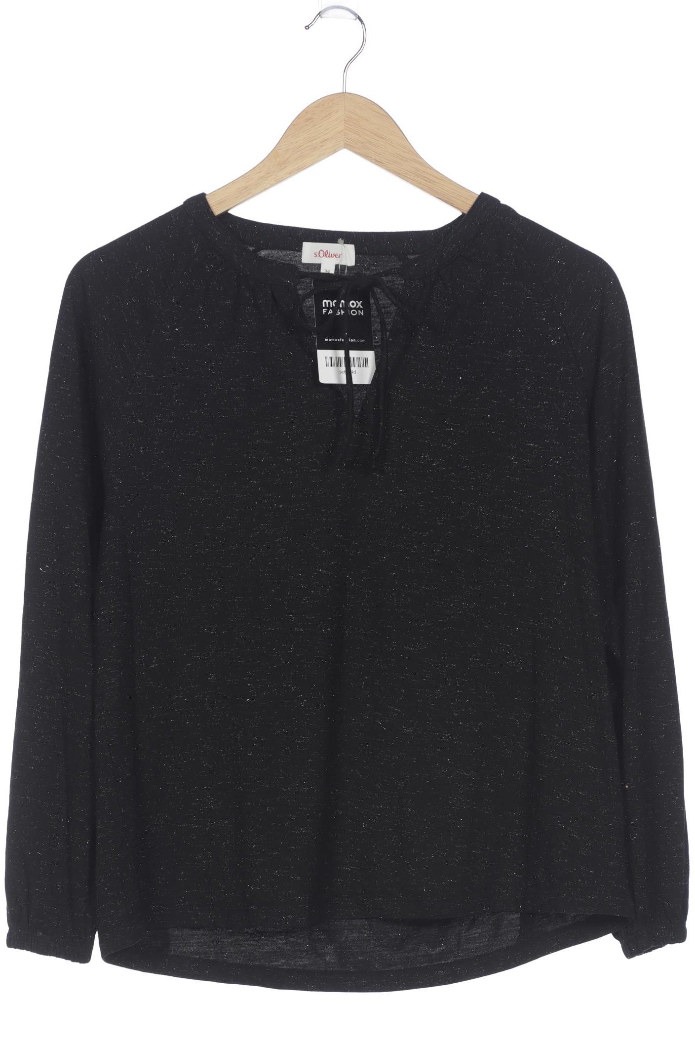 

s.Oliver Damen Langarmshirt, schwarz, Gr. 38