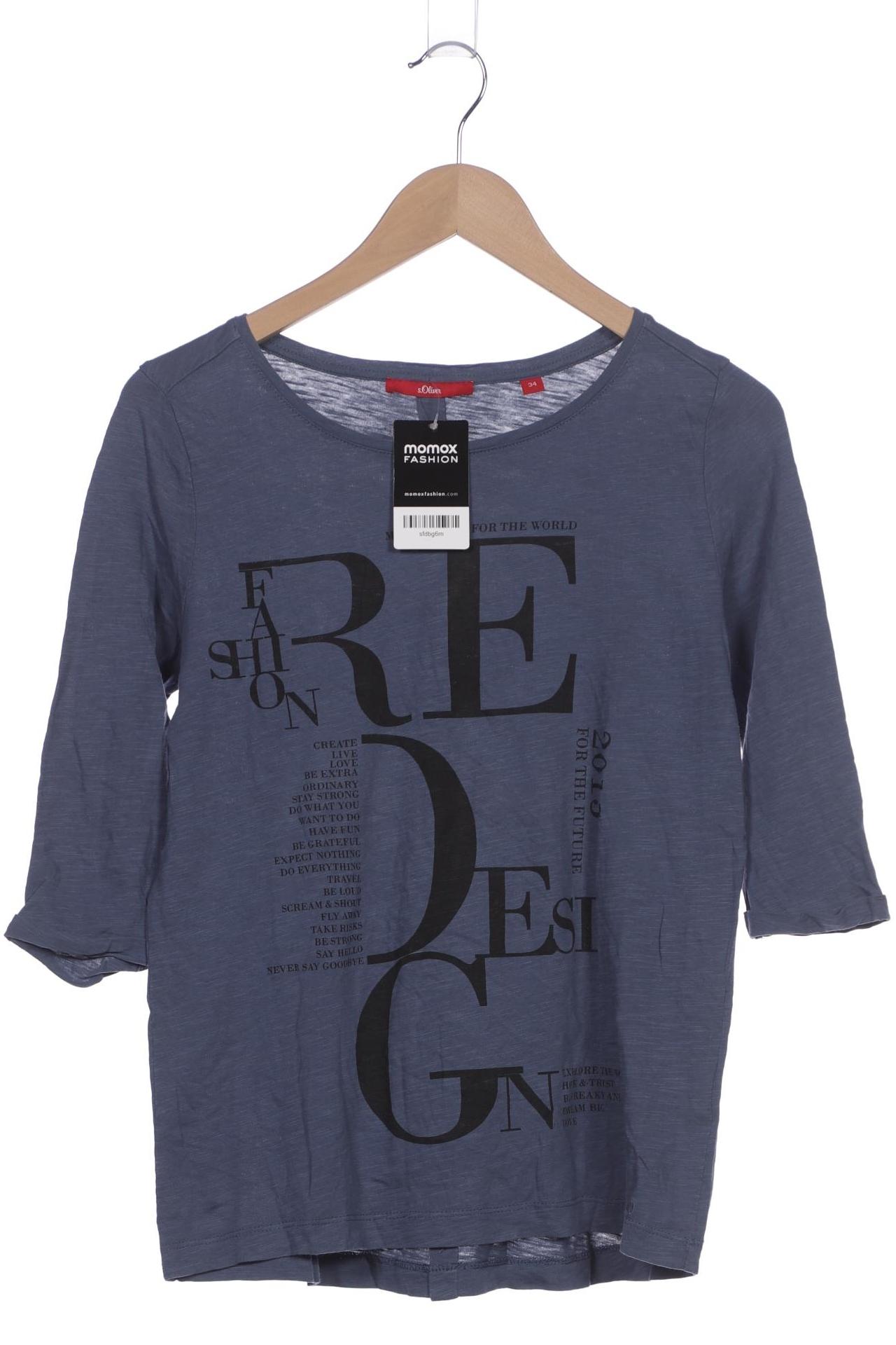 

s.Oliver Damen Langarmshirt, marineblau, Gr. 34