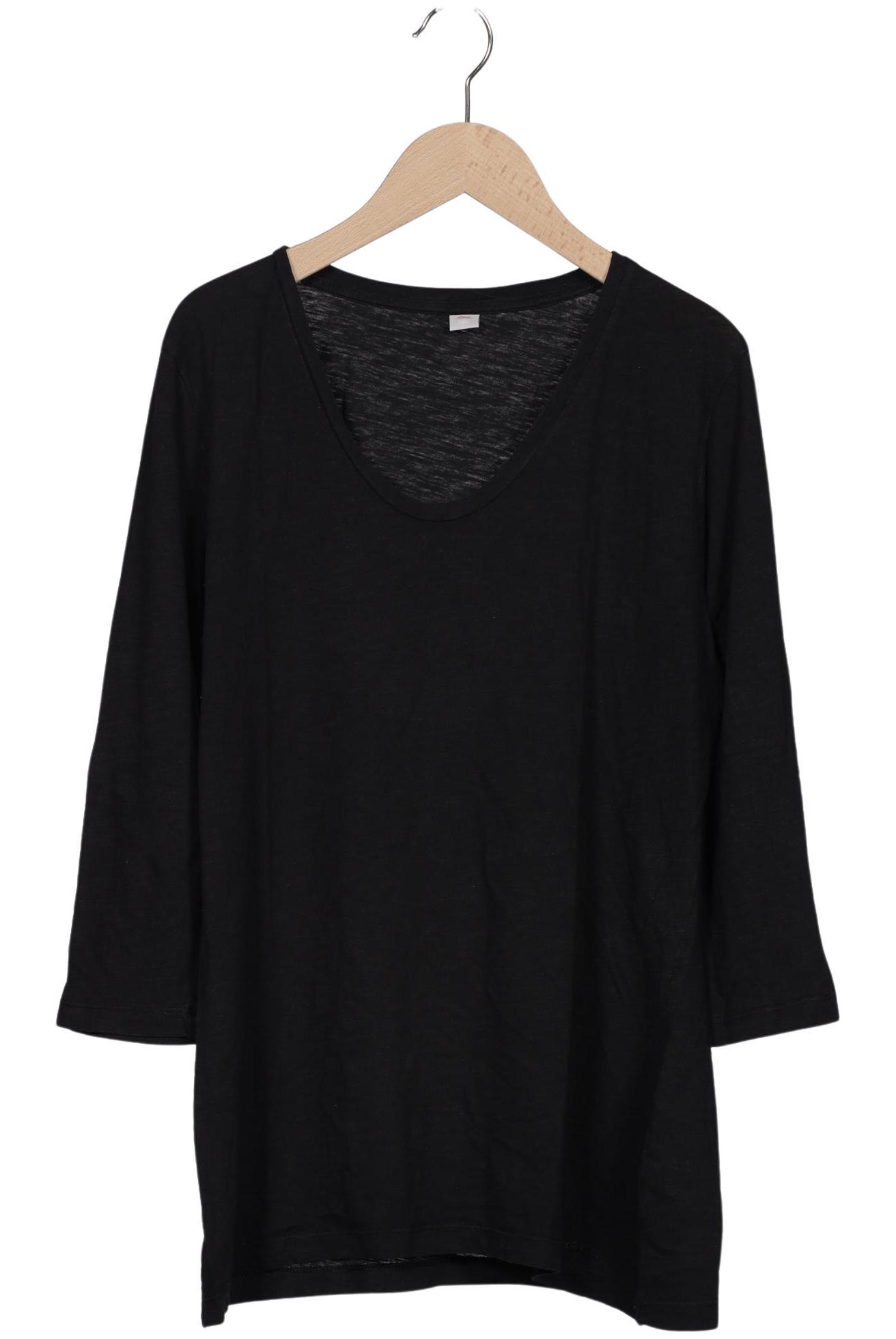 

s.Oliver Damen Langarmshirt, schwarz, Gr. 42