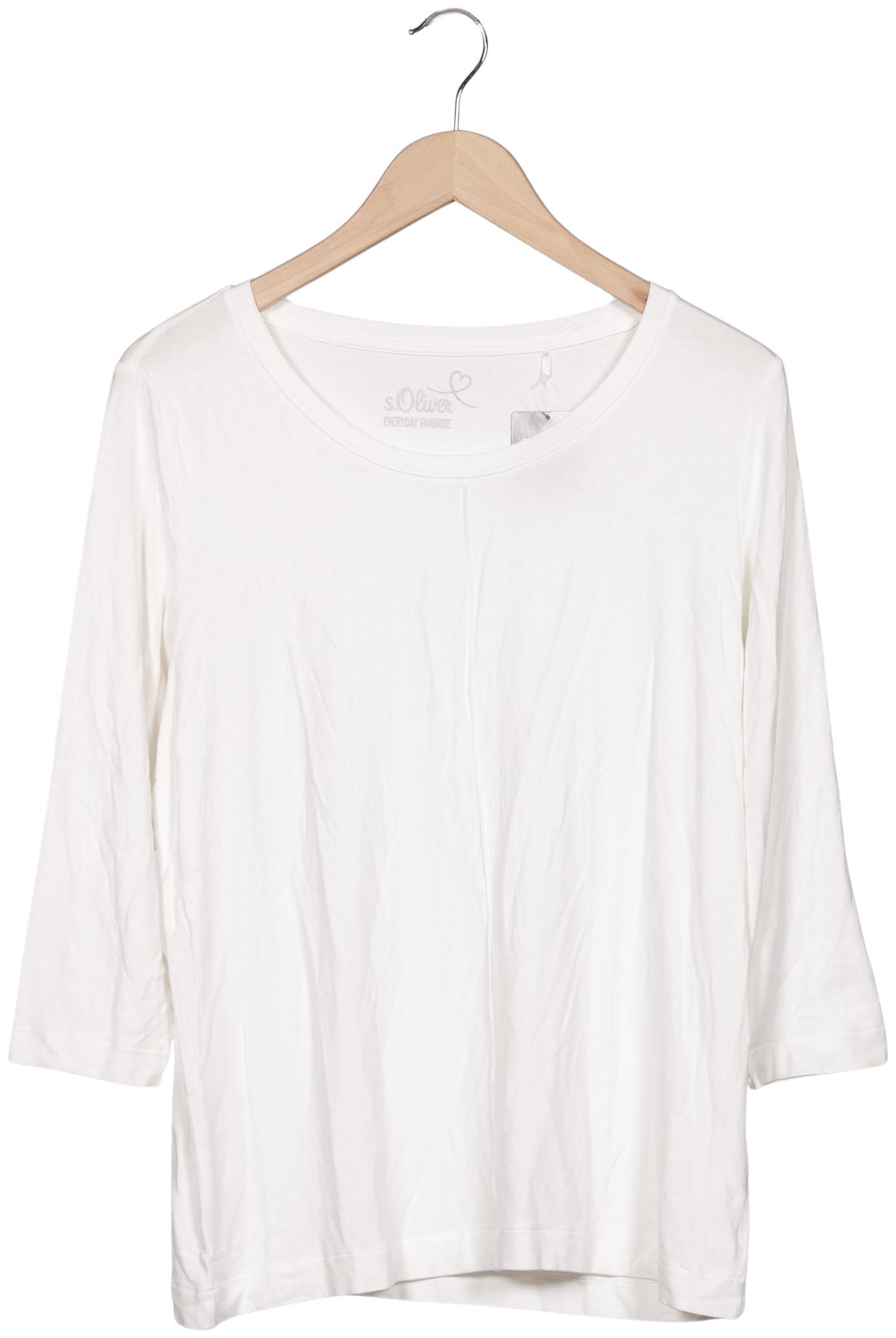 

s.Oliver Damen Langarmshirt, weiß, Gr. 38
