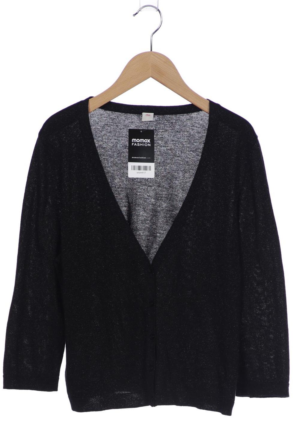 

s.Oliver Damen Strickjacke, schwarz, Gr. 44