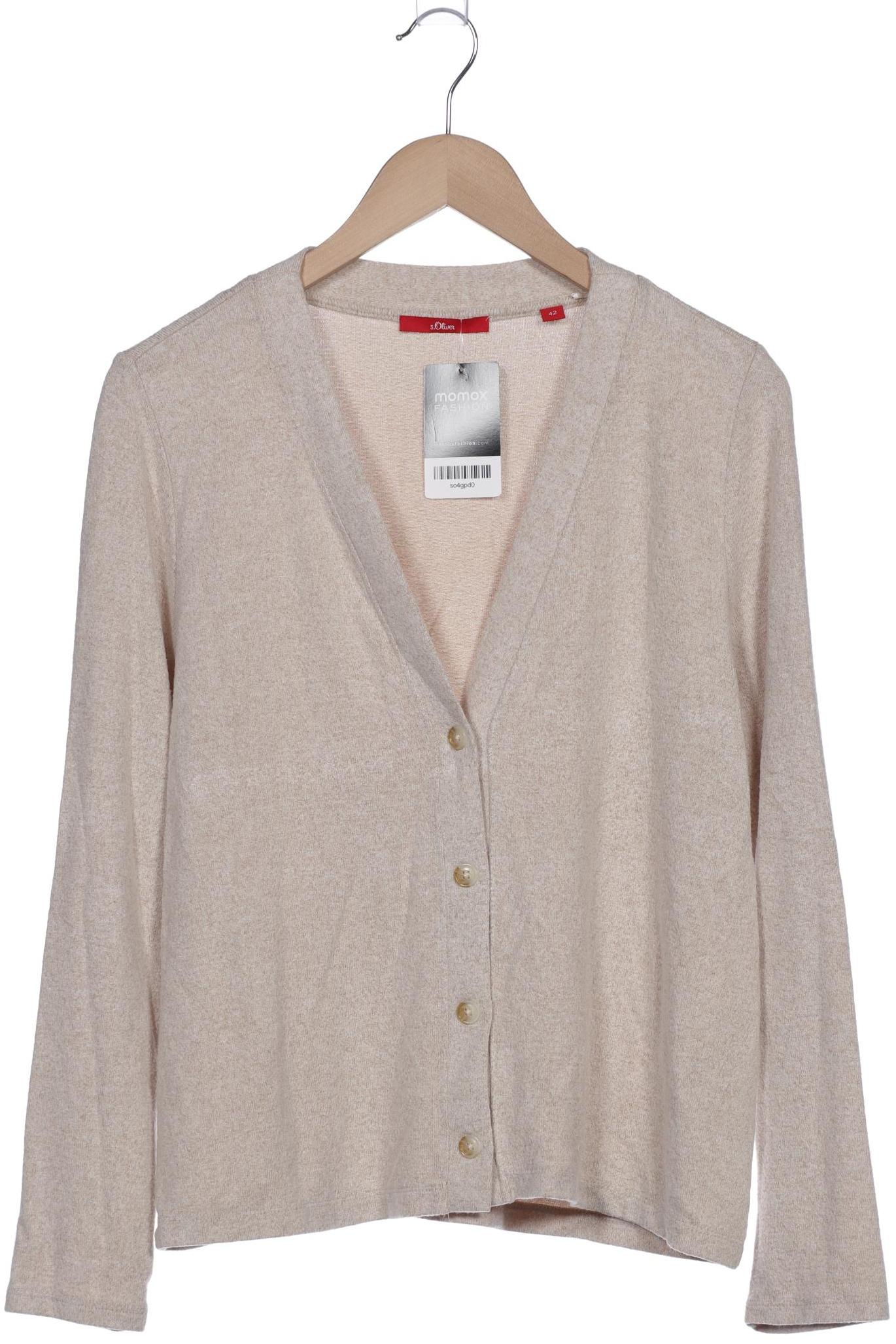 

s.Oliver Damen Strickjacke, beige, Gr. 42