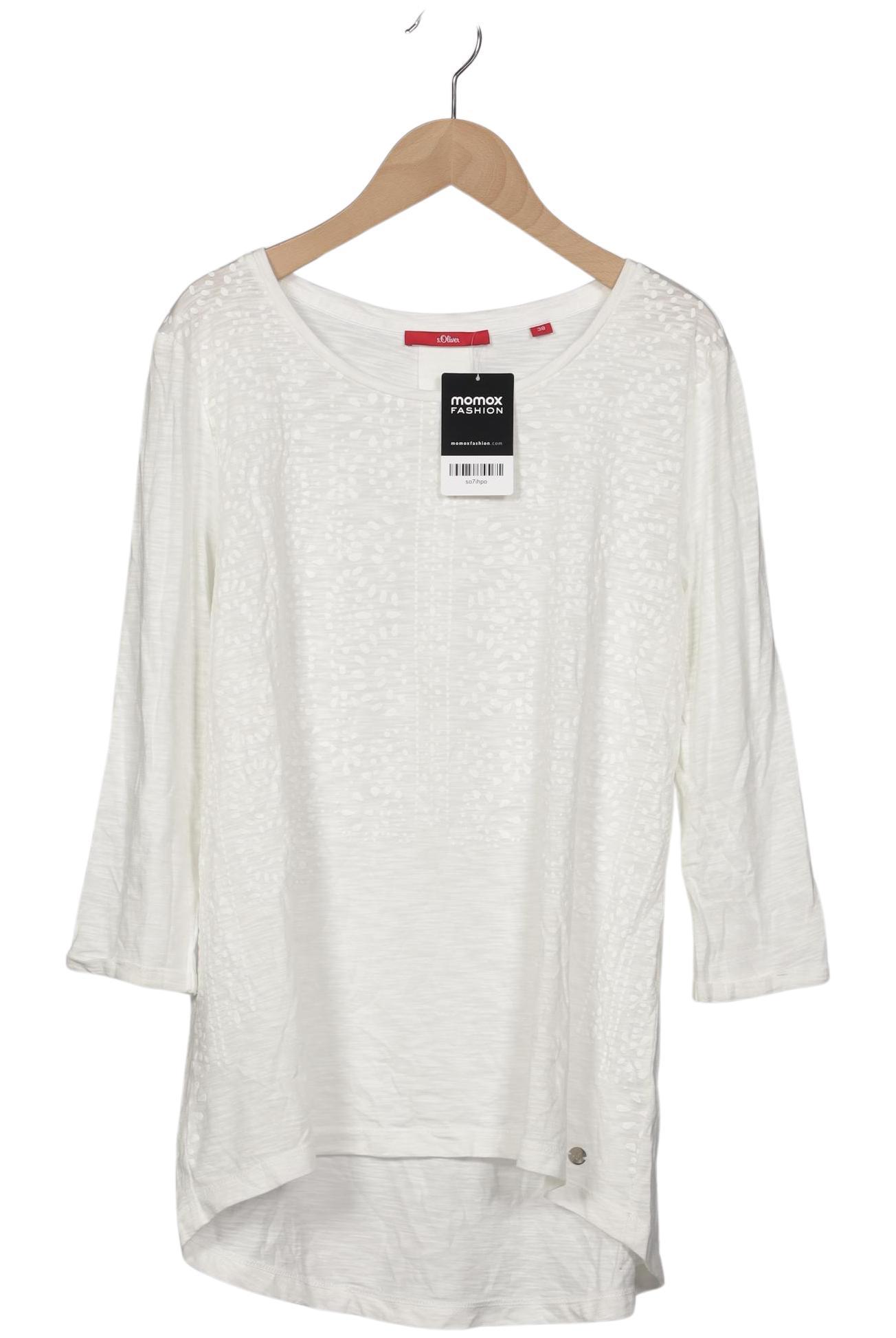 

s.Oliver Damen Langarmshirt, weiß, Gr. 38