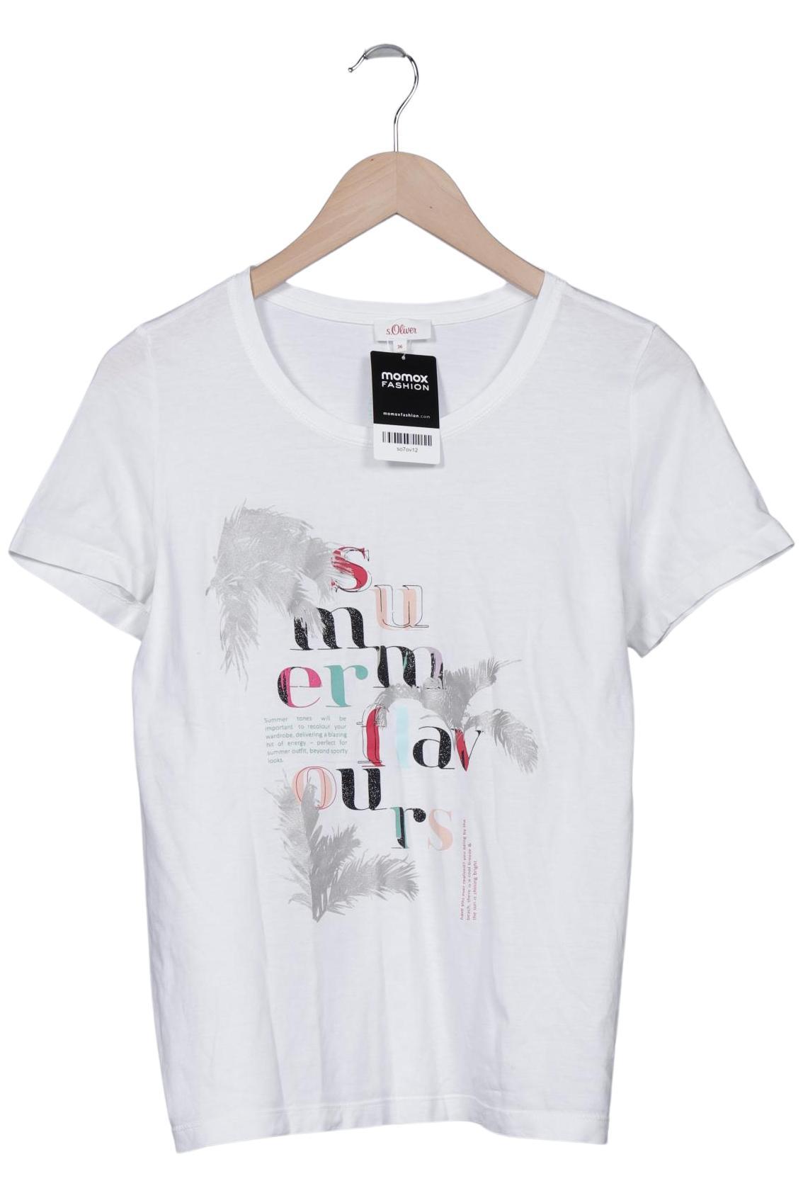 

s.Oliver Damen T-Shirt, weiß, Gr. 36