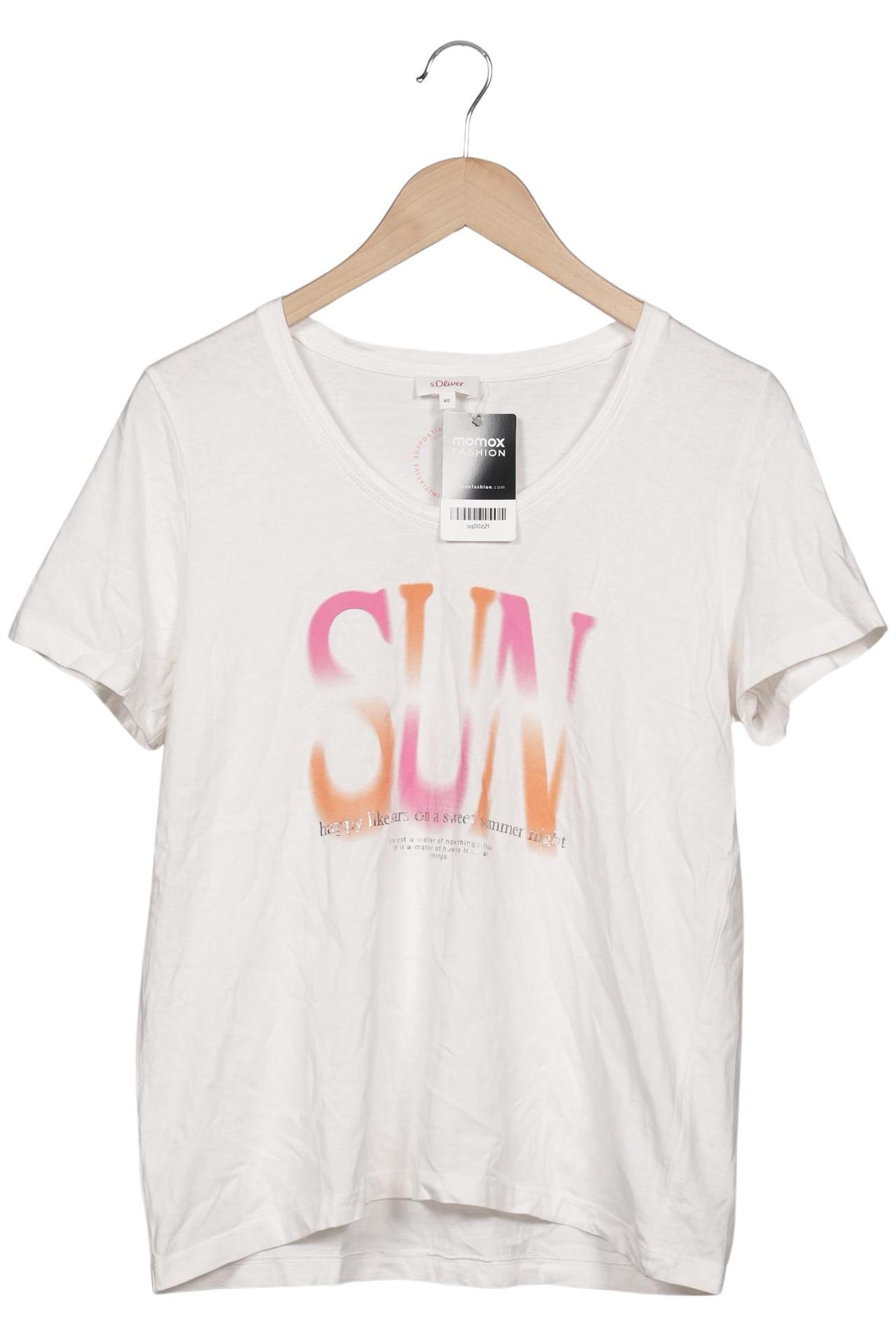 

s.Oliver Damen T-Shirt, cremeweiß, Gr. 40