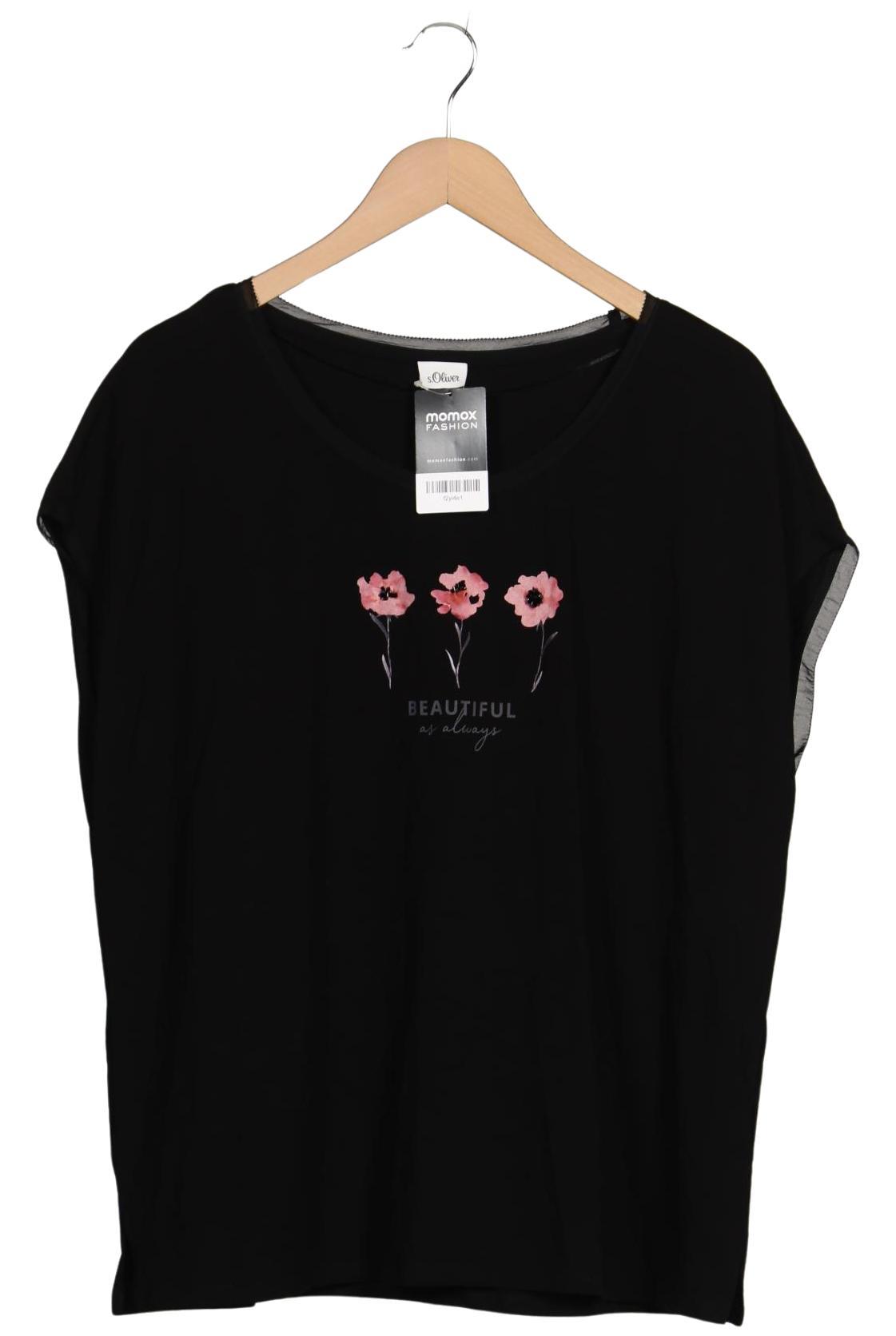 

s.Oliver Damen T-Shirt, schwarz, Gr. 48