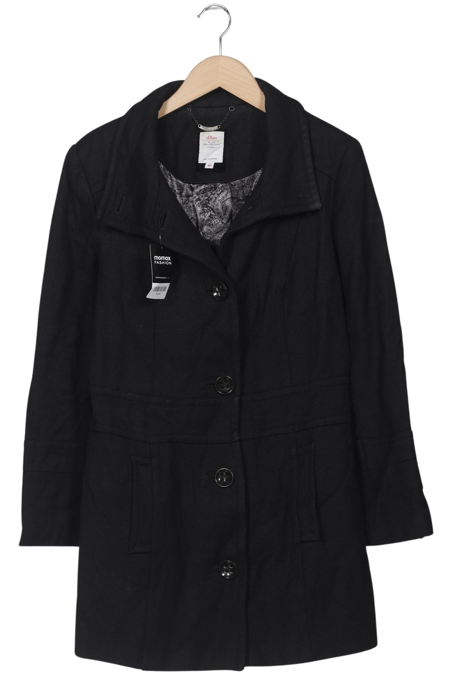 

s.Oliver Damen Mantel, schwarz, Gr. 40
