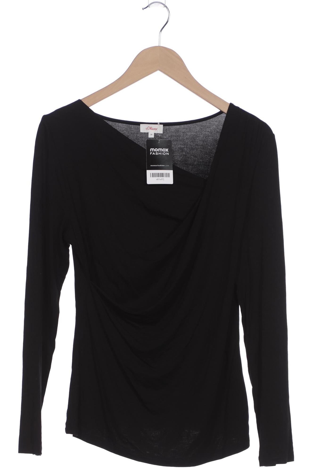 

s.Oliver Damen Langarmshirt, schwarz, Gr. 38