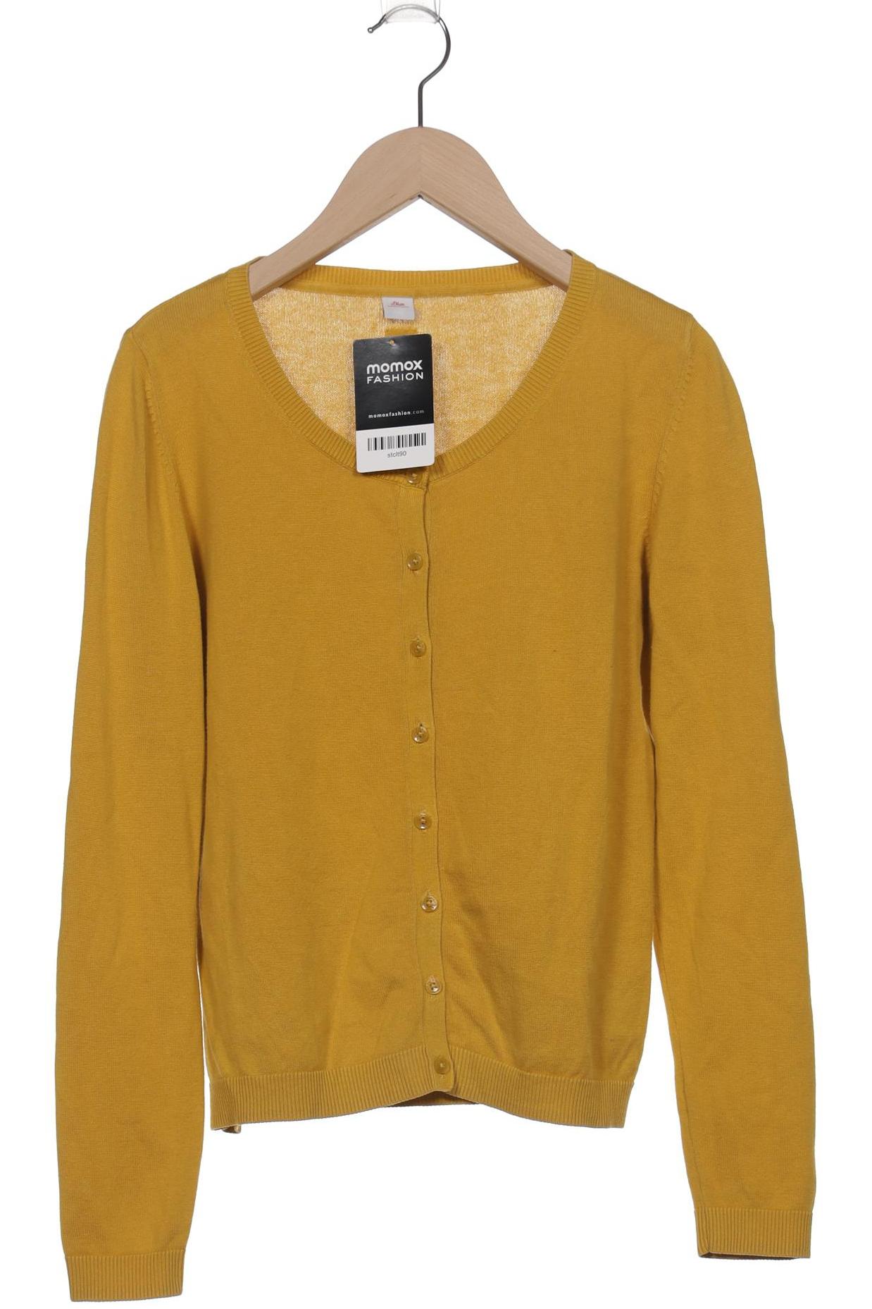 

s.Oliver Damen Strickjacke, gelb, Gr. 34