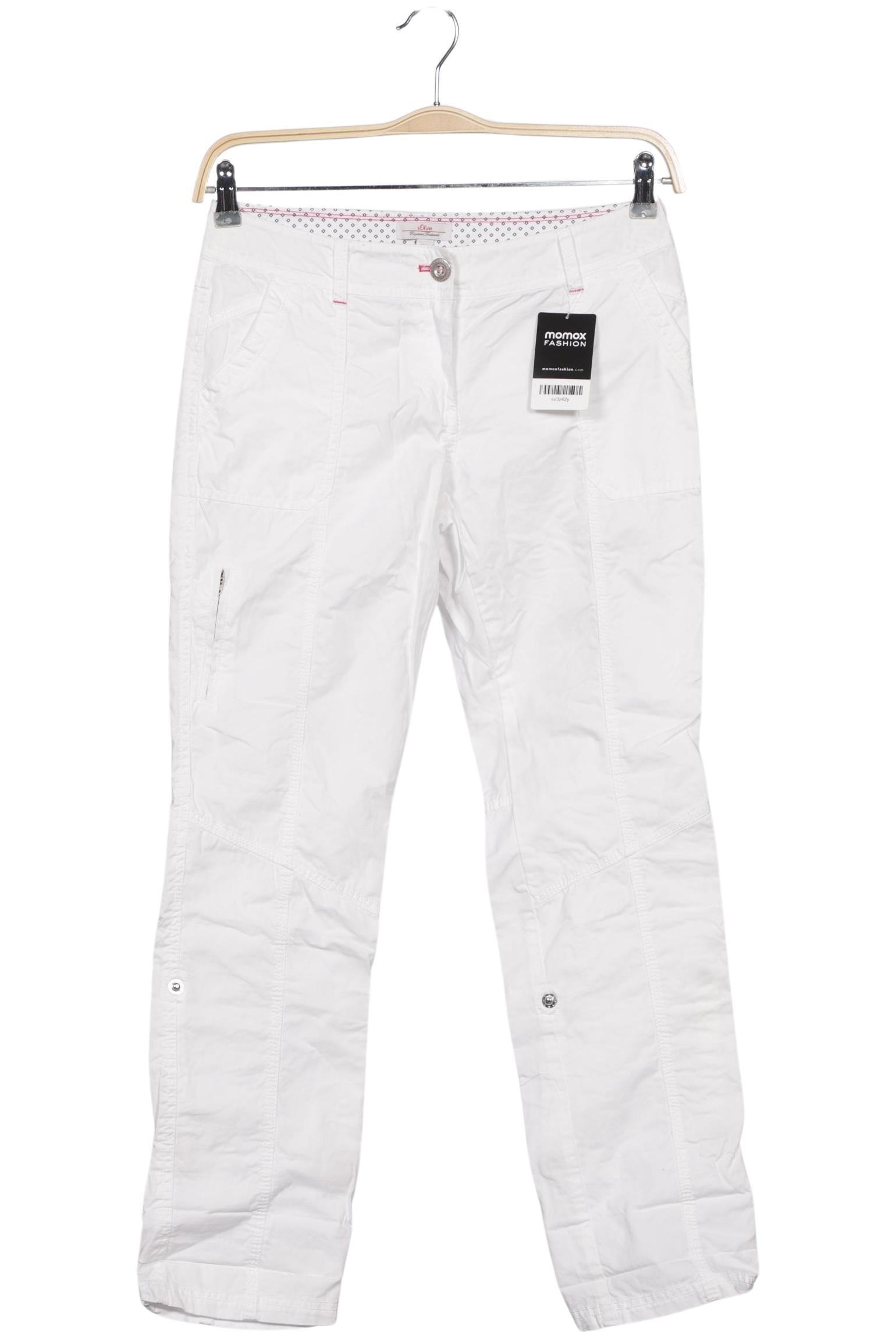 

s.Oliver Damen Stoffhose, weiß, Gr. 34