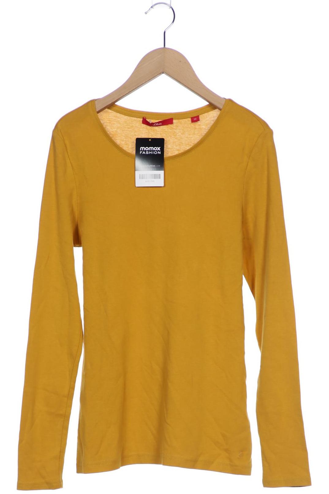 

s.Oliver Damen Langarmshirt, gelb, Gr. 36