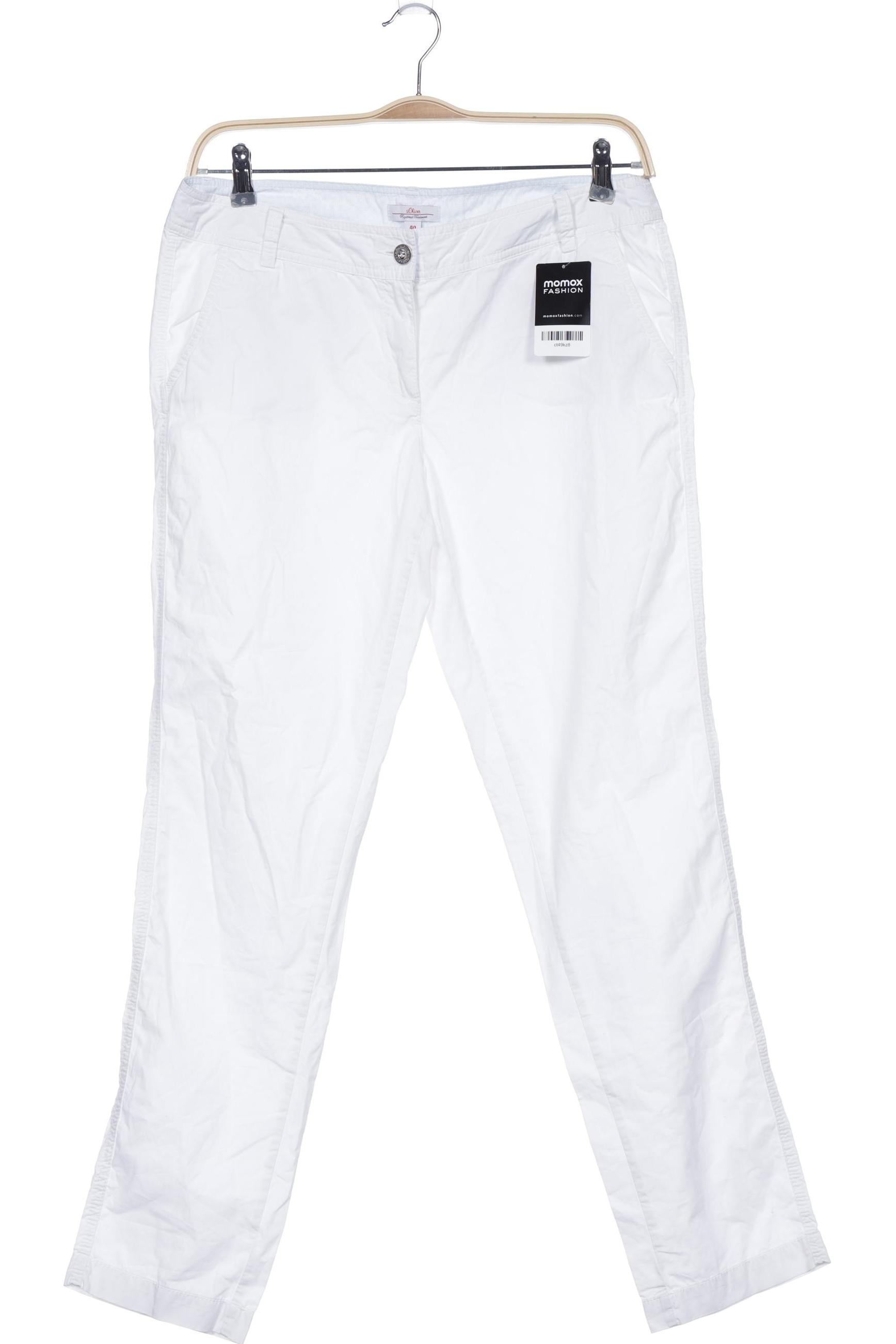 

s.Oliver Damen Stoffhose, weiß, Gr. 40